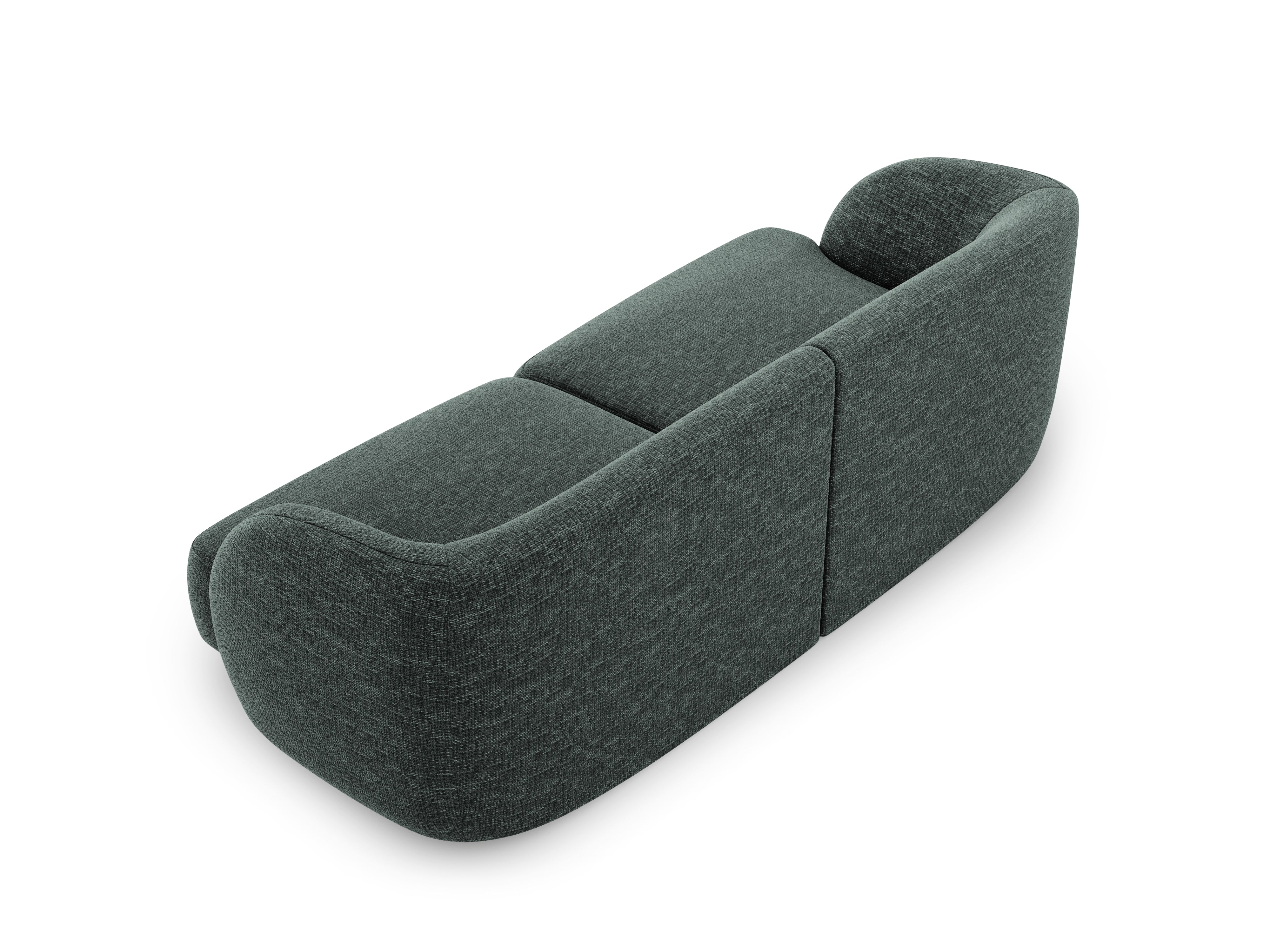 Sofa w tkaninie szenilowej 2-osobowa MILEY petrol Micadoni Eye on Design