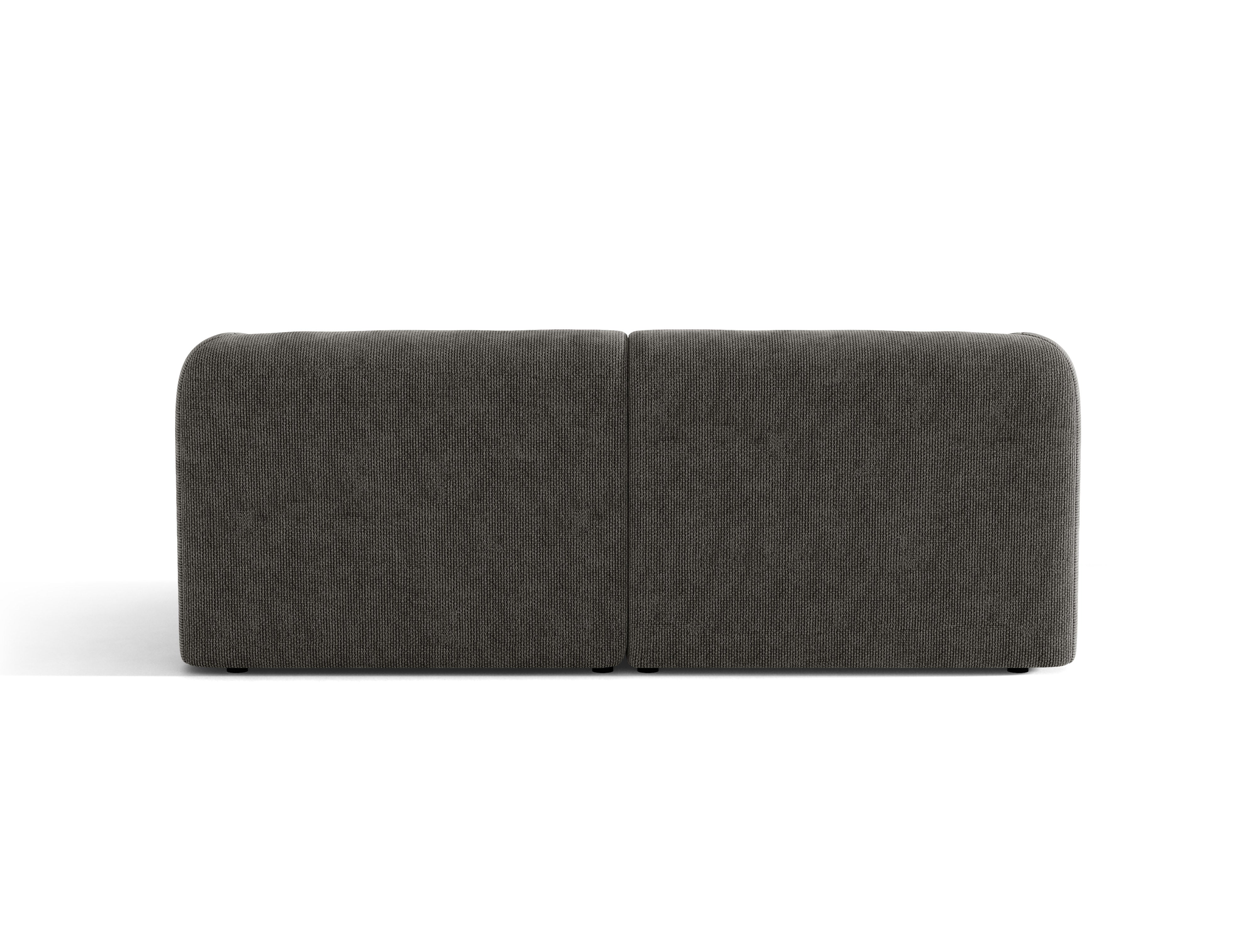 Sofa 2-sitzig MILEY graues Chenille seidig