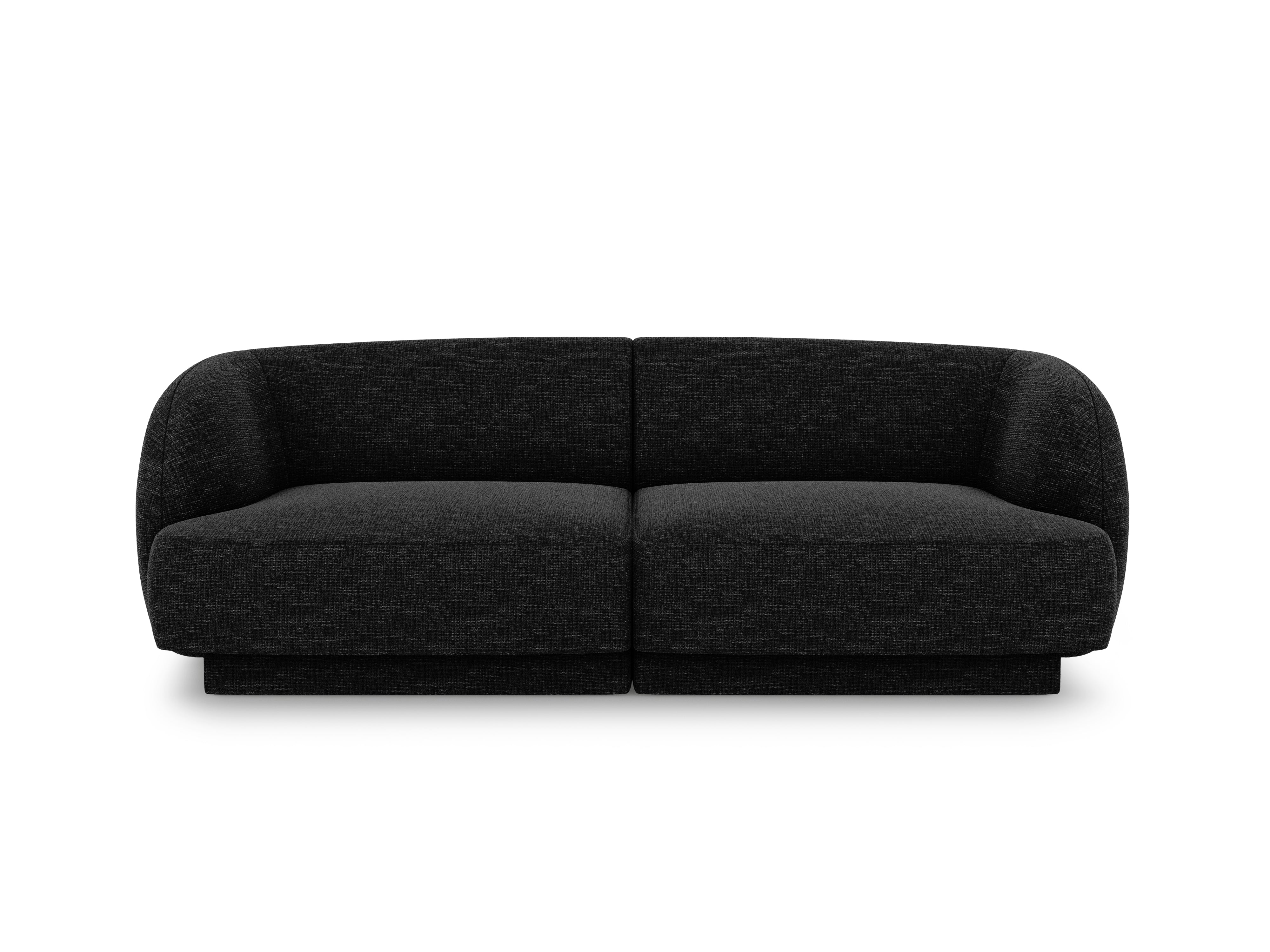 Sofa w tkaninie szenilowej 2-osobowa MILEY czarny Micadoni Eye on Design