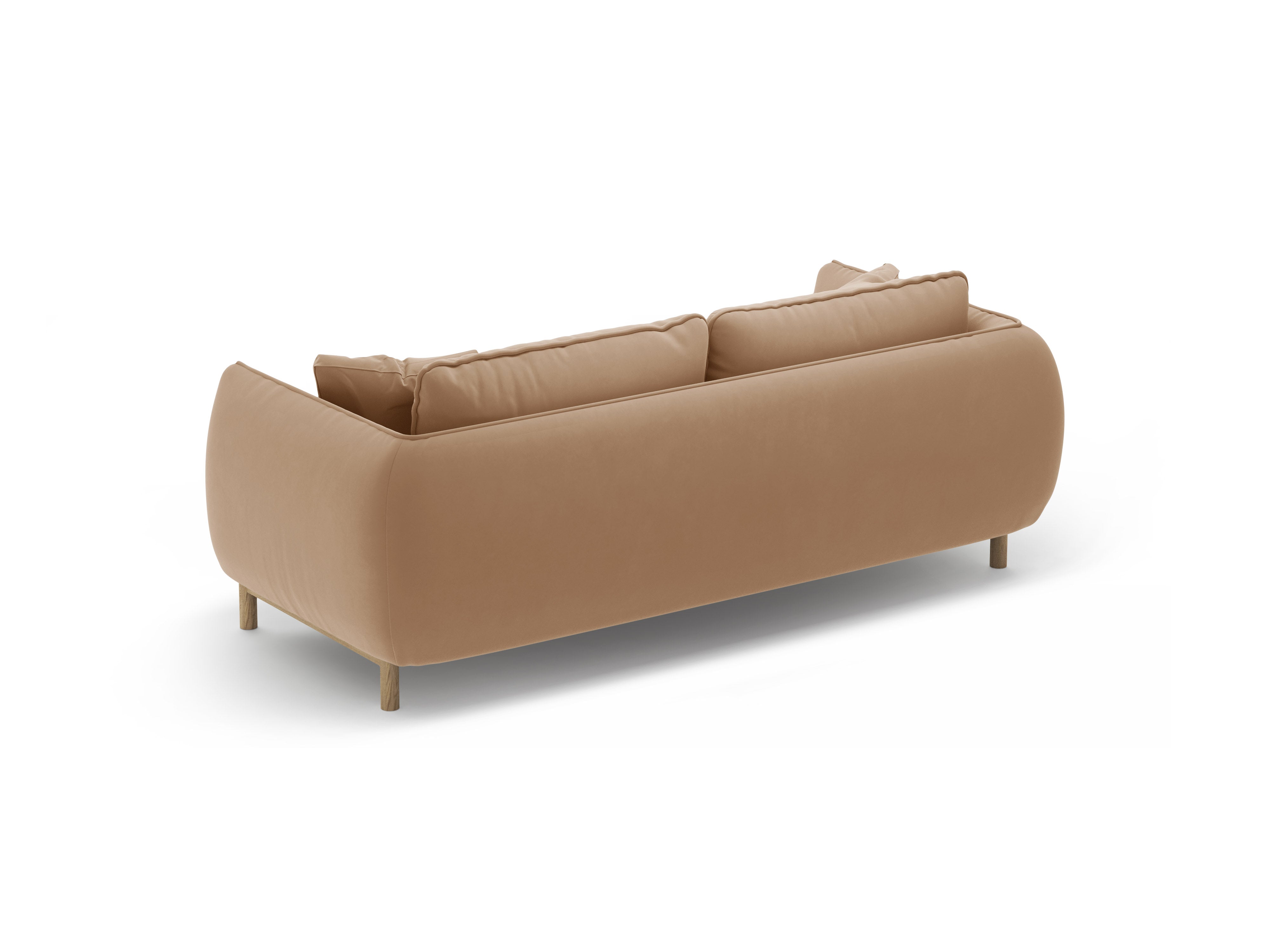 Sofa aus Samt 2-sitzig ADA sandfarben