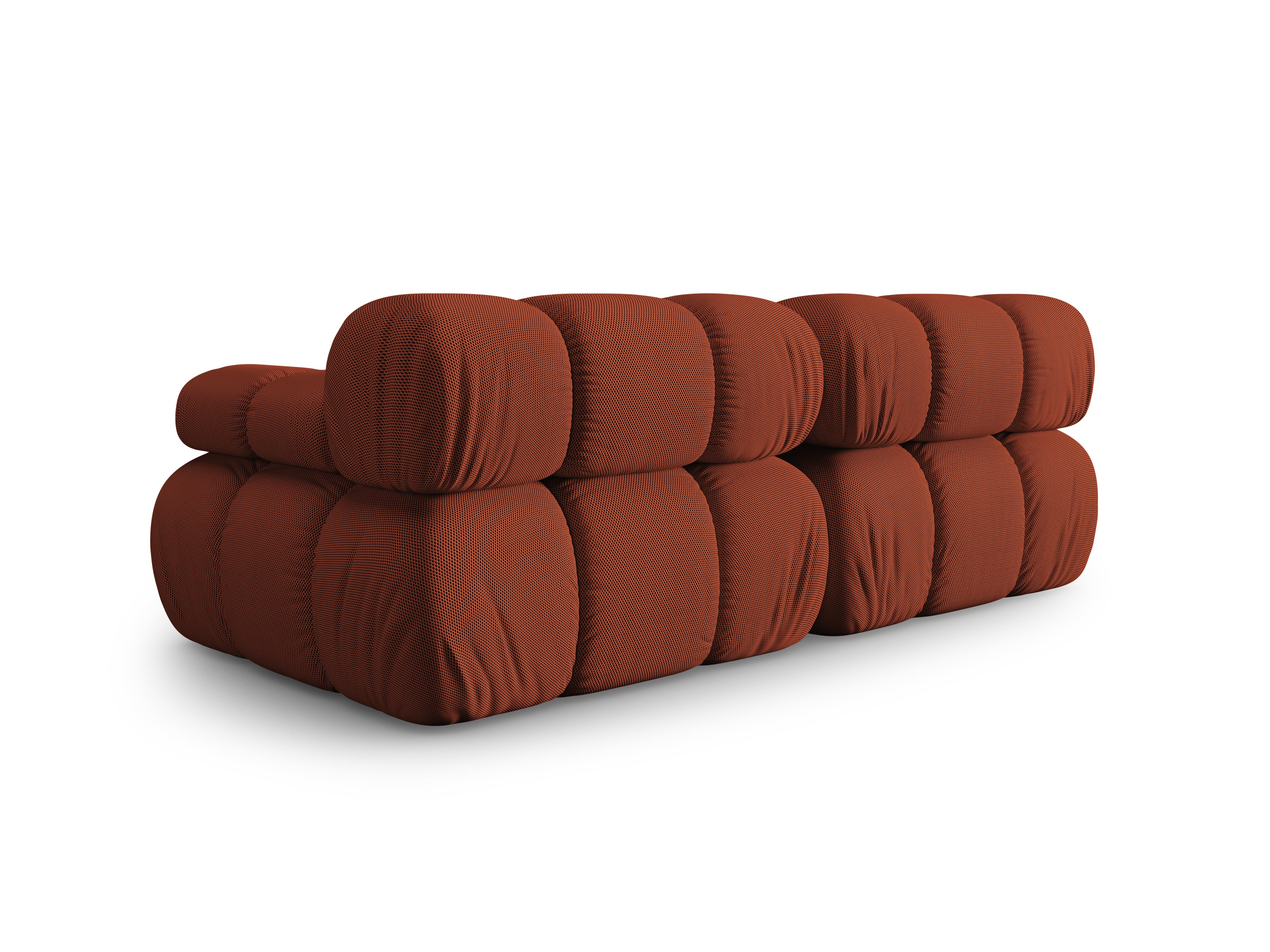 Modulares 2-Sitzer Sofa BELLIS in Ziegelrot mit 3D-Stoff