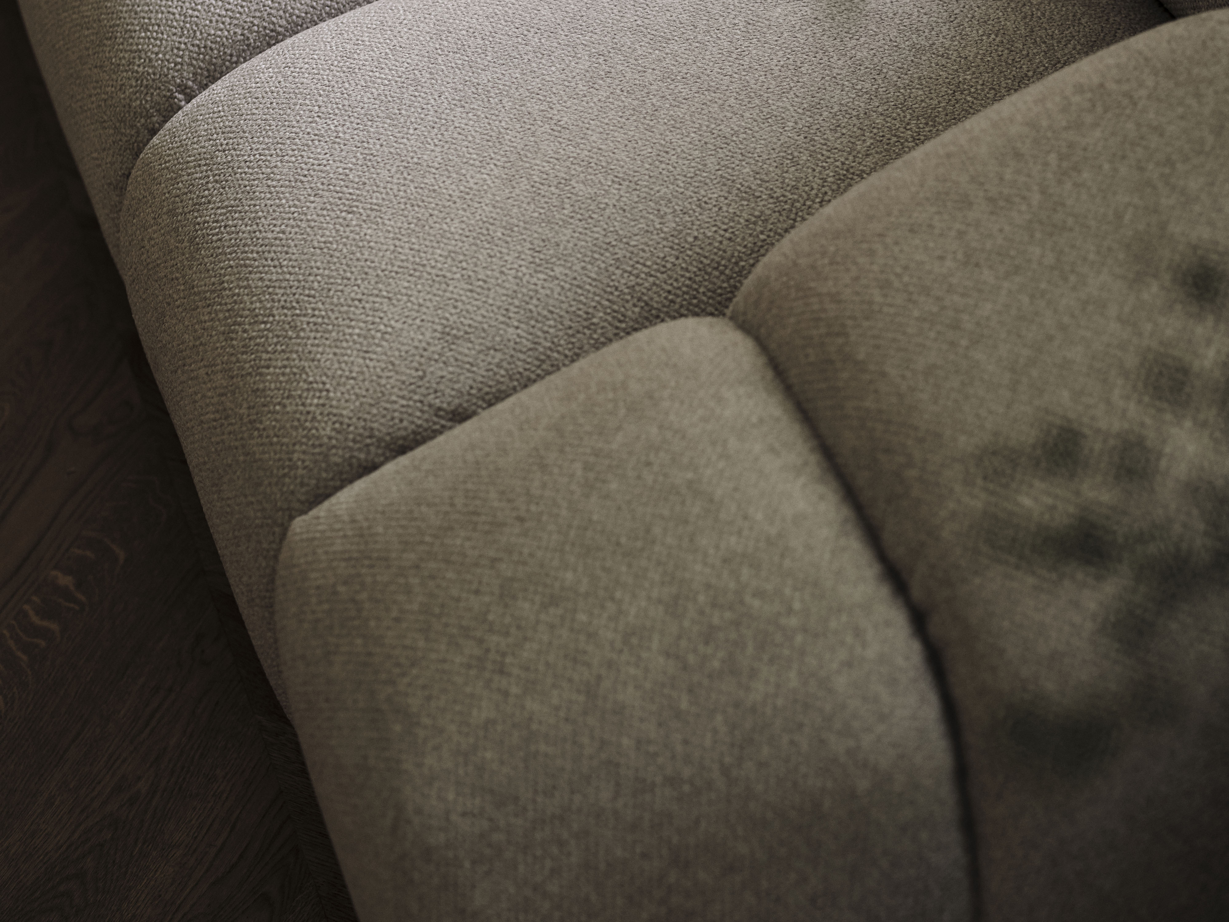 Sofa 3-Sitzer DIANA dunkelbeige Chenille
