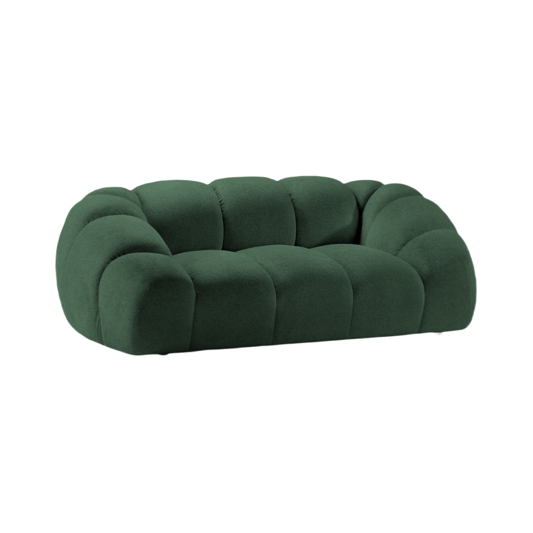 2-seater Sofa DIANA dark green chenille
