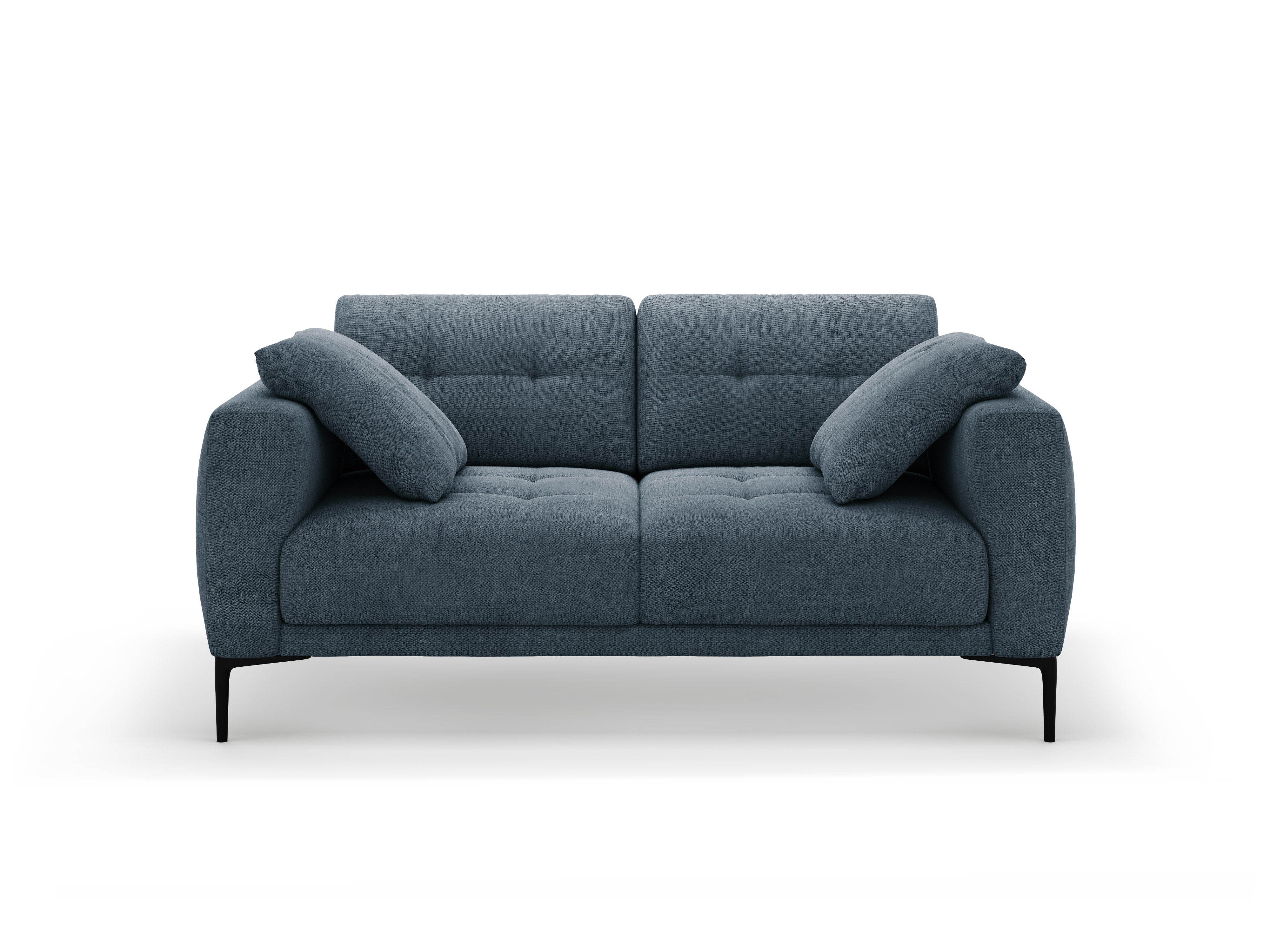 Sofa 2-sitzig BEMY dunkelblaues Chenille