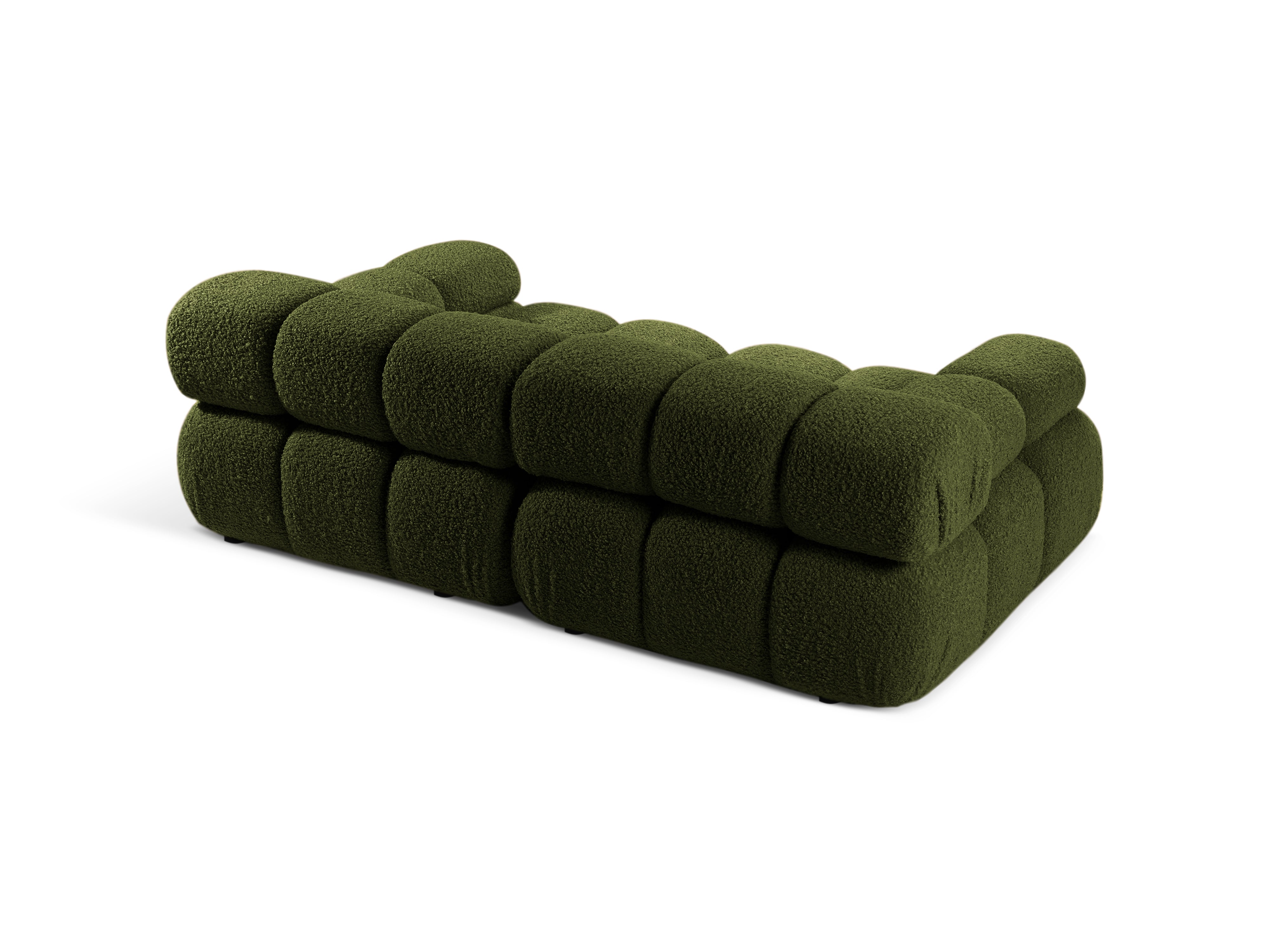 Modulares 2-Sitzer-Sofa BELLIS in grünem Boucle