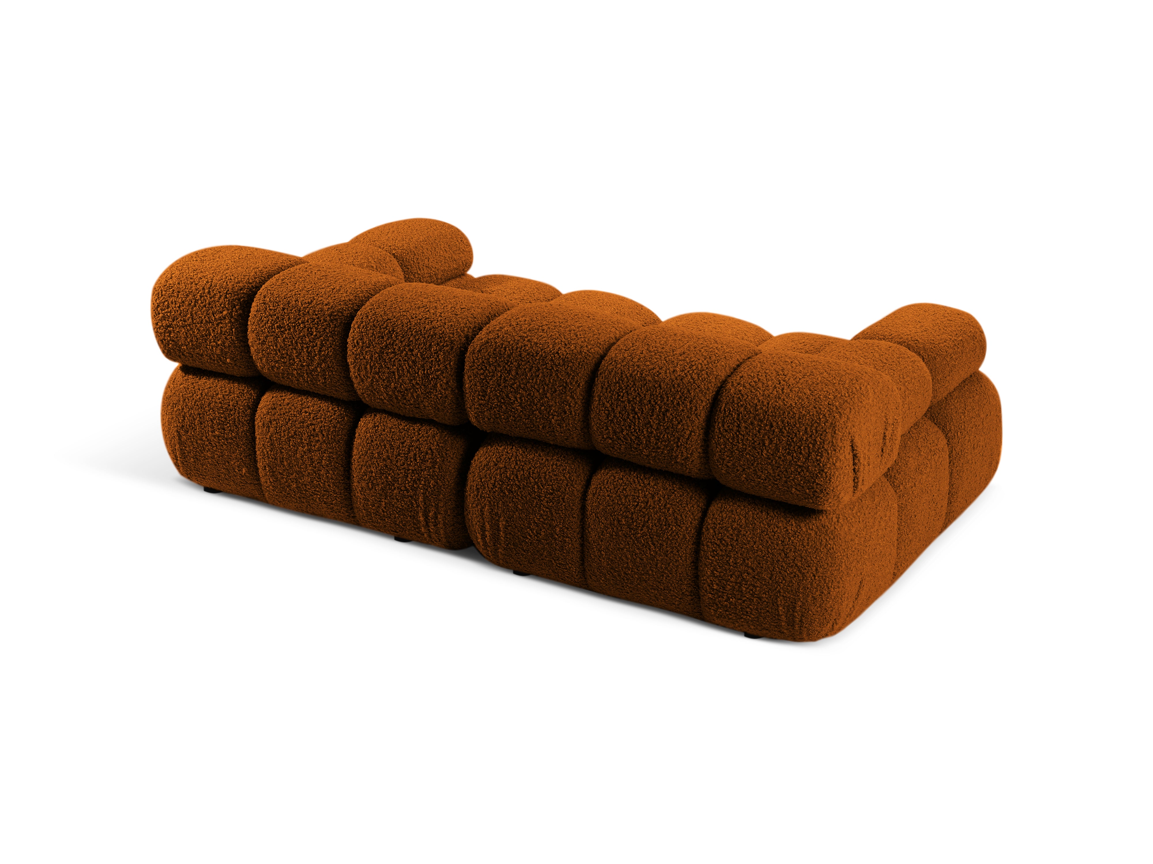 Modulares 2-Sitzer-Sofa BELLIS in Ziegel-Boucle