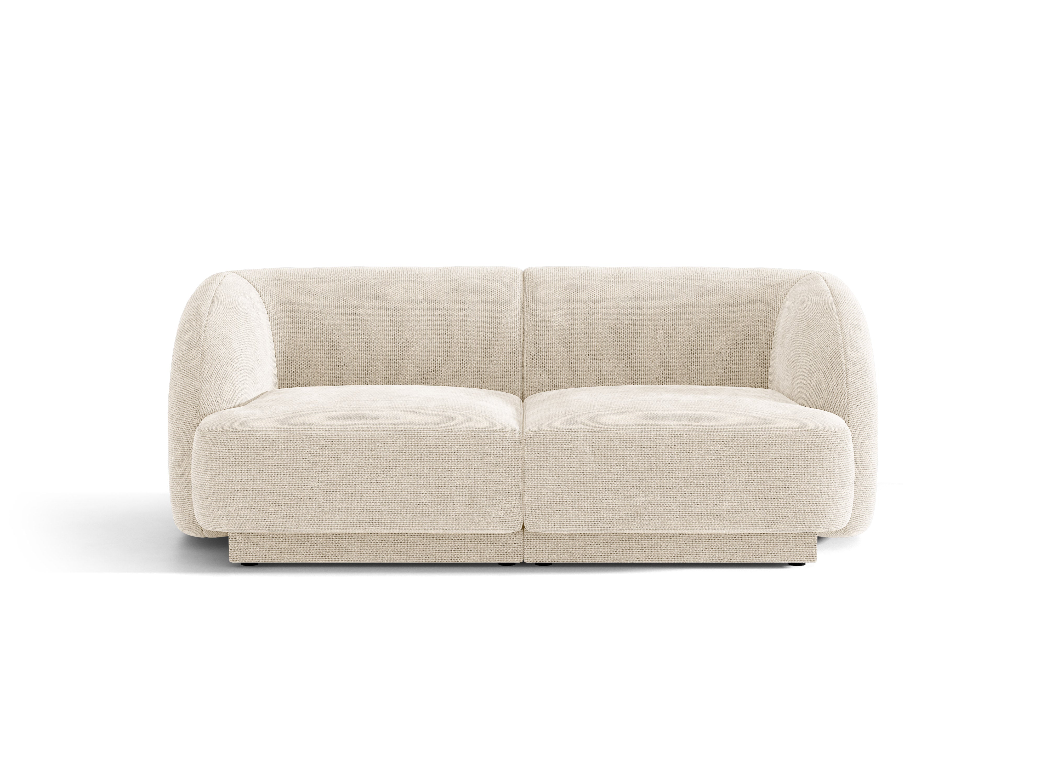 Sofa 2-sitzig MILEY Elfenbein Chenille