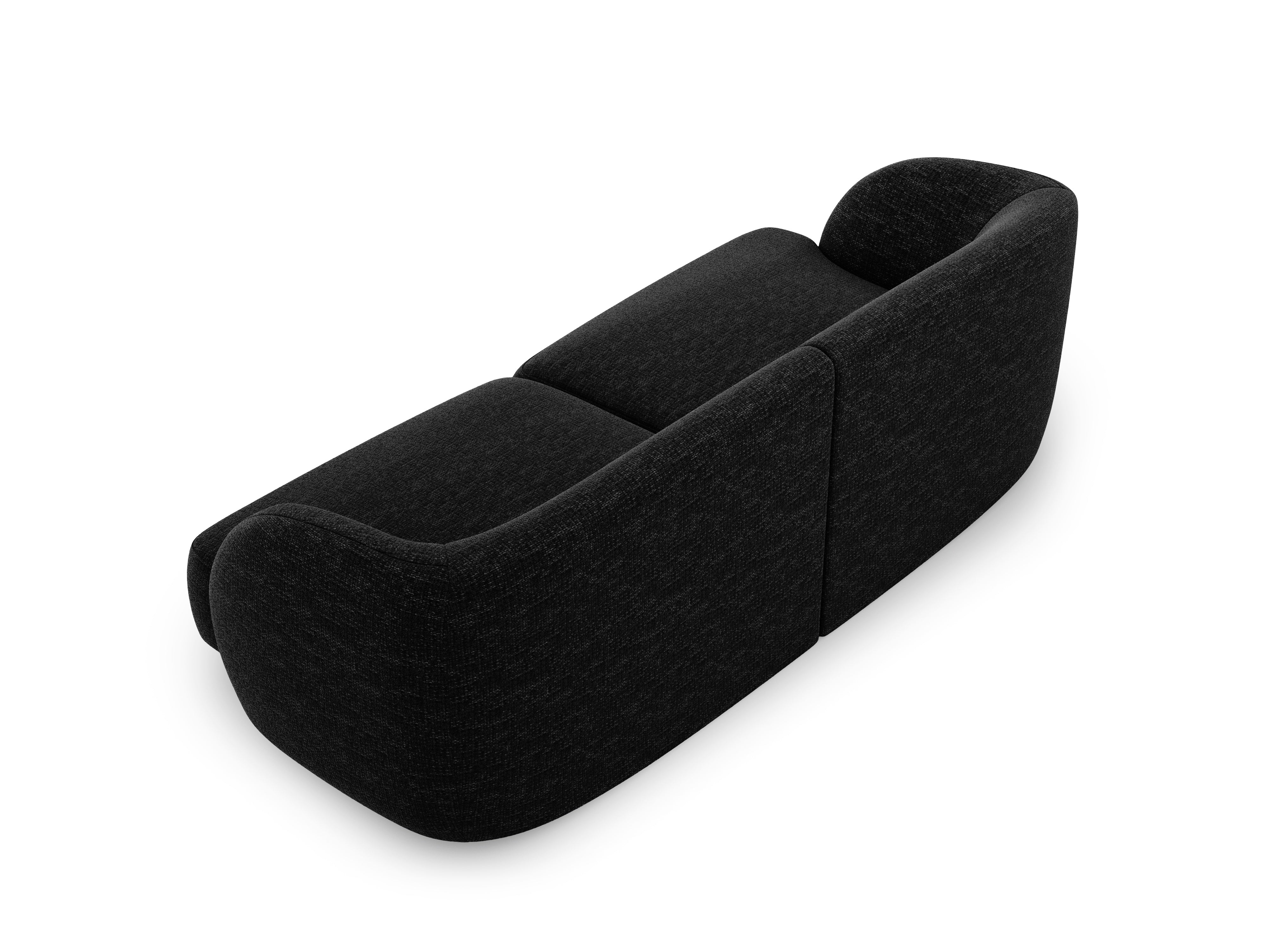 Sofa 2-sitzig MILEY schwarz Chenille