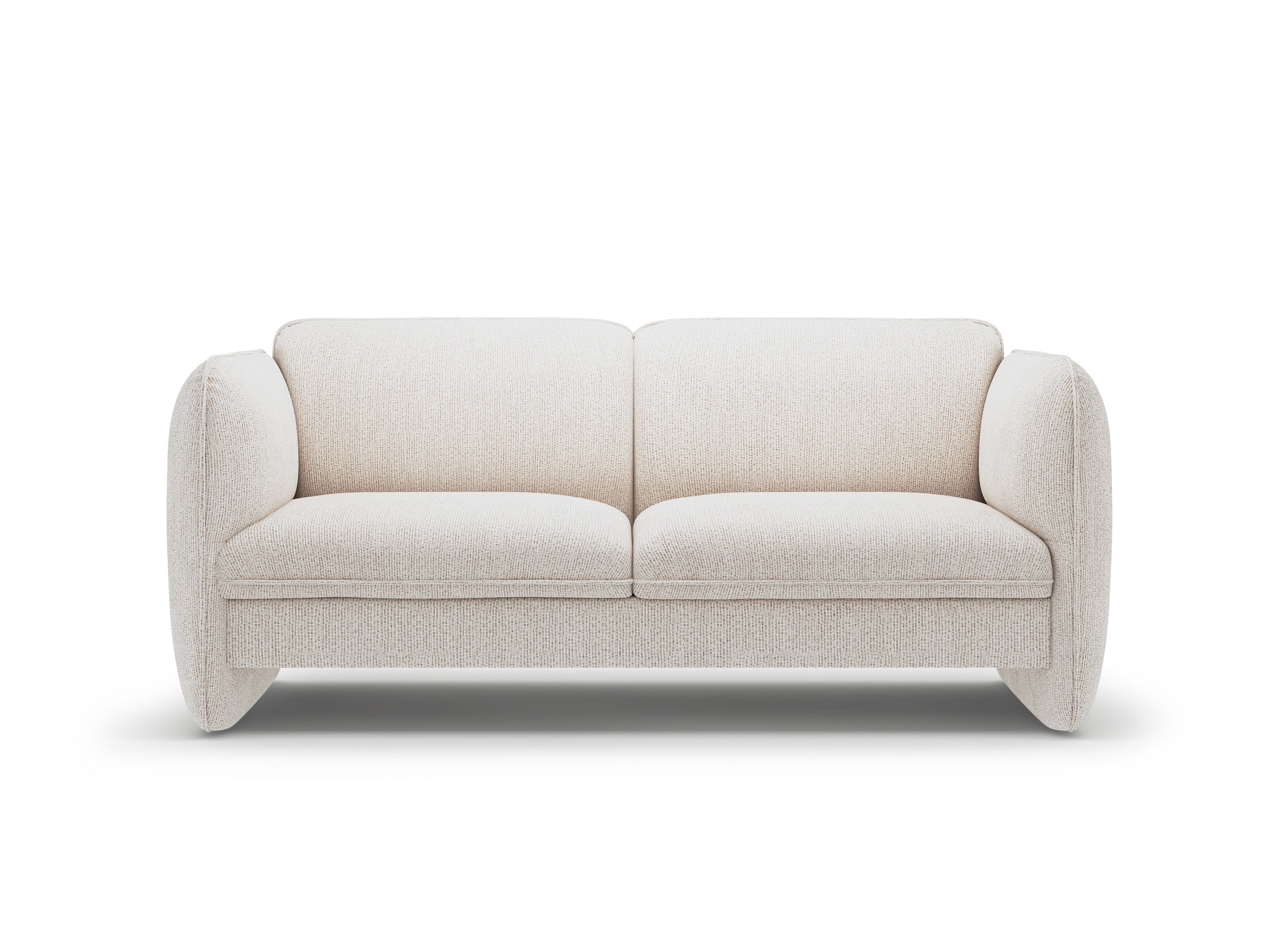 Sofa für 2 Personen GEORGIA in beigem Chenille