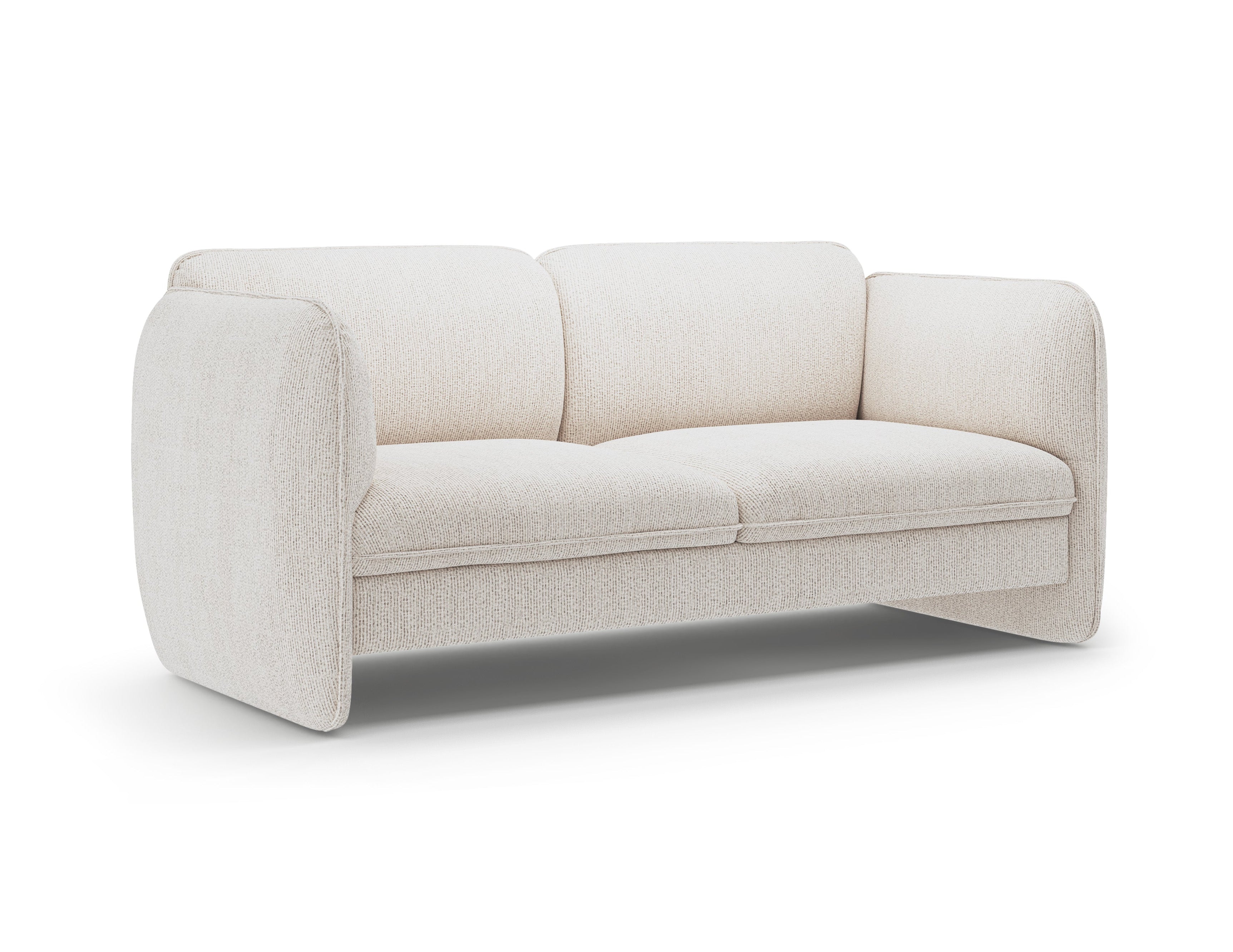 Sofa für 2 Personen GEORGIA in beigem Chenille