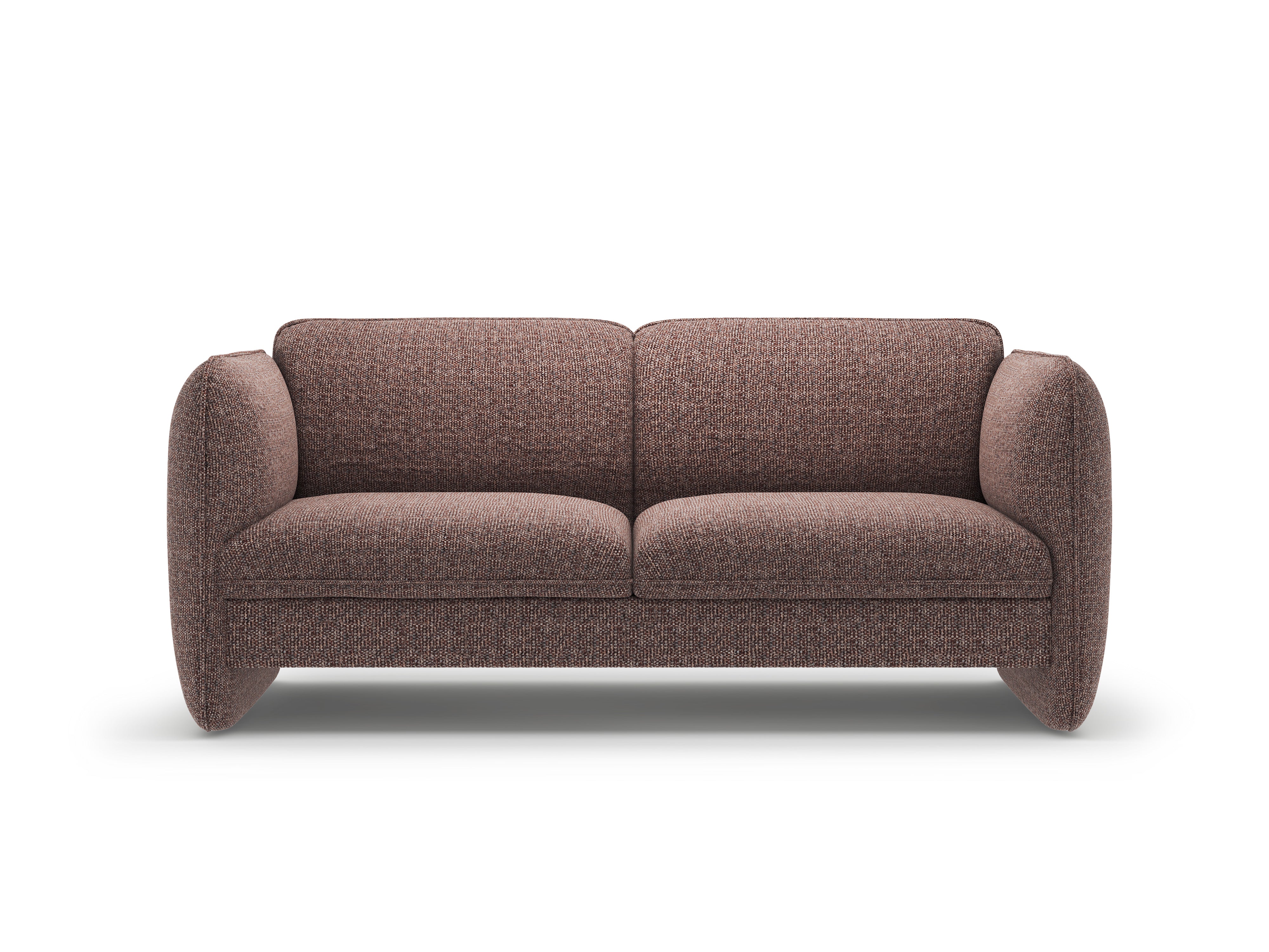 Sofa für 2 Personen GEORGIA braunes Chenille