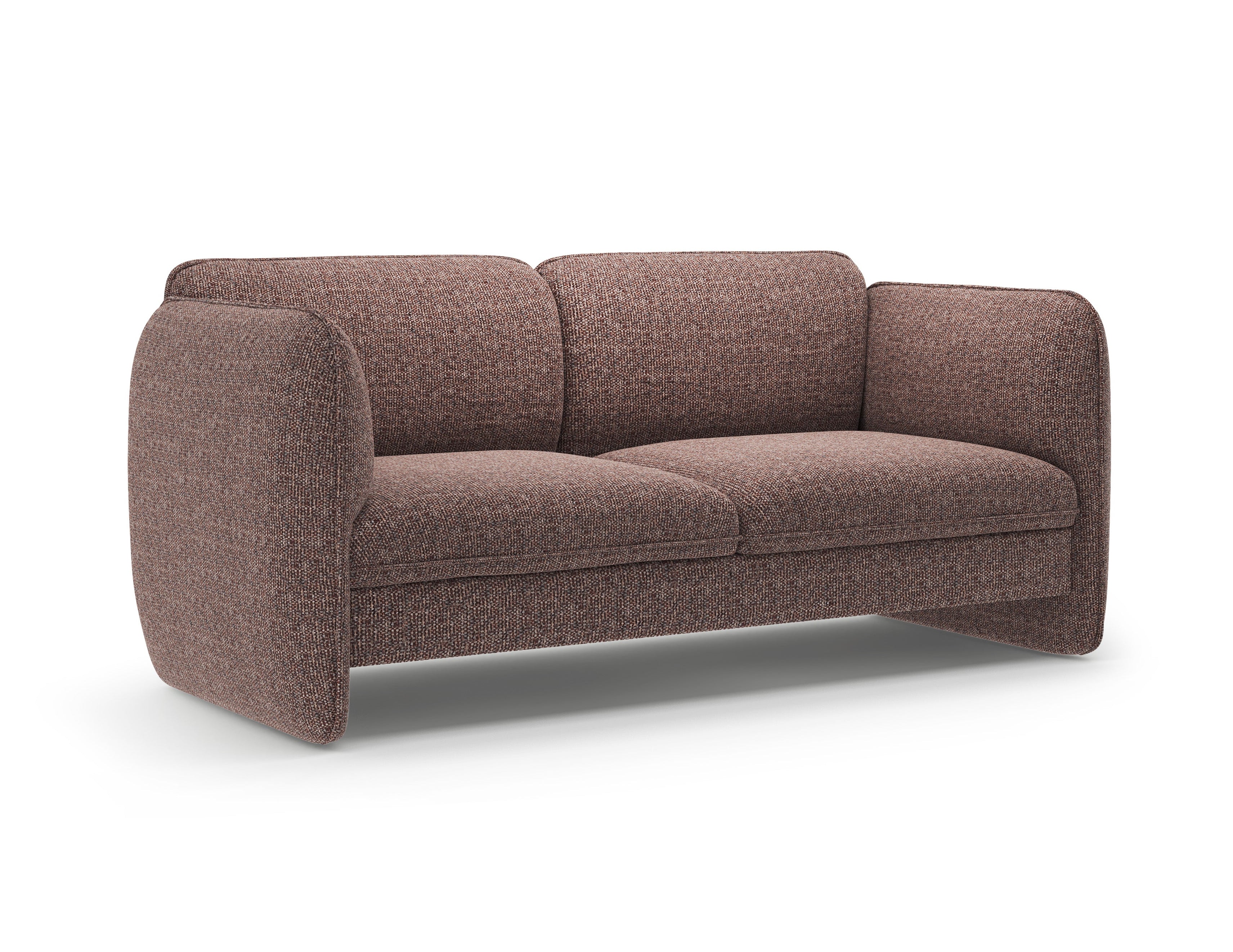 Sofa für 2 Personen GEORGIA braunes Chenille