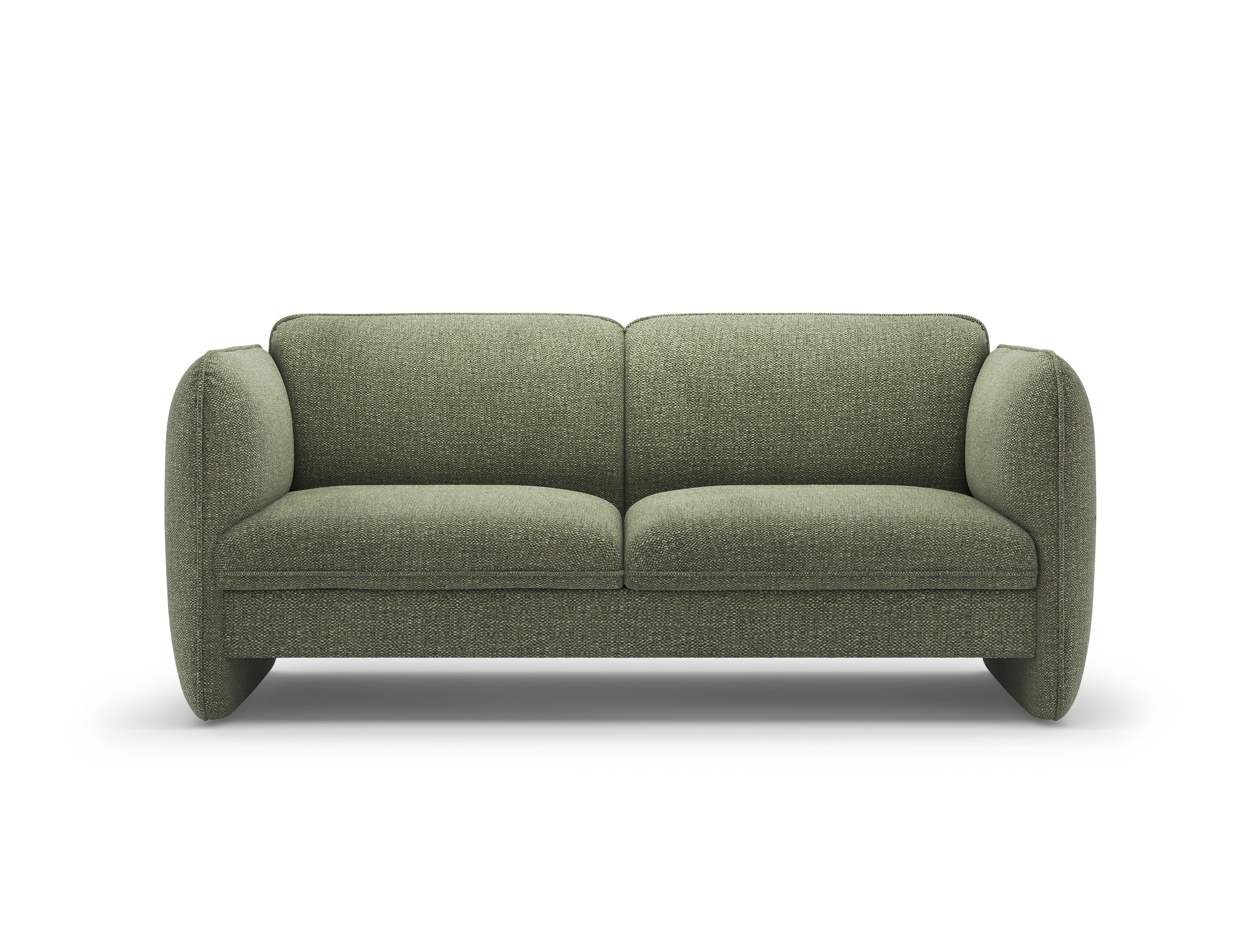 Sofa für 2 Personen GEORGIA in grünem Chenille