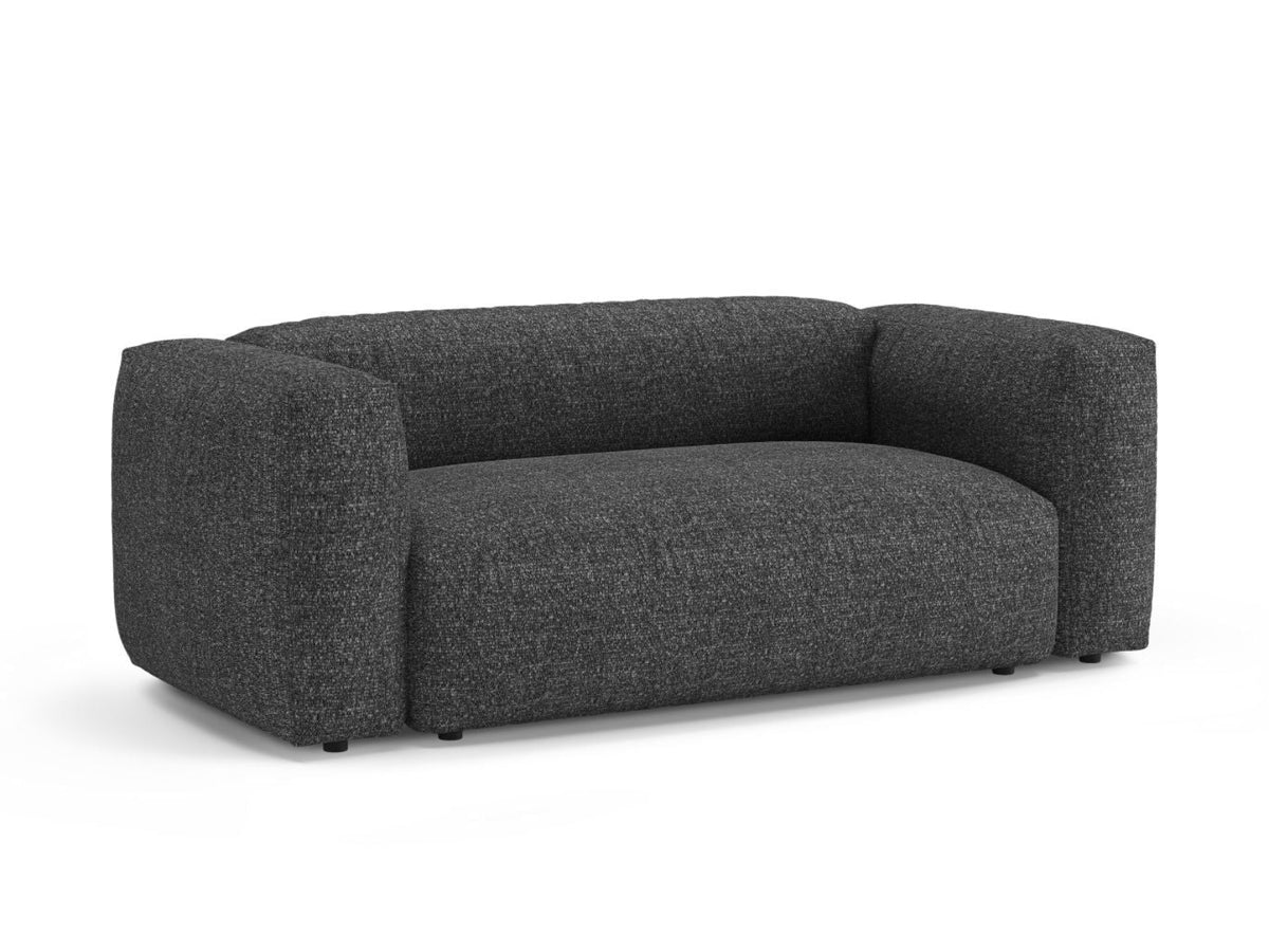 Sofa 2-osobowa MARTINA antracytowy boucle – ujęcie boczne