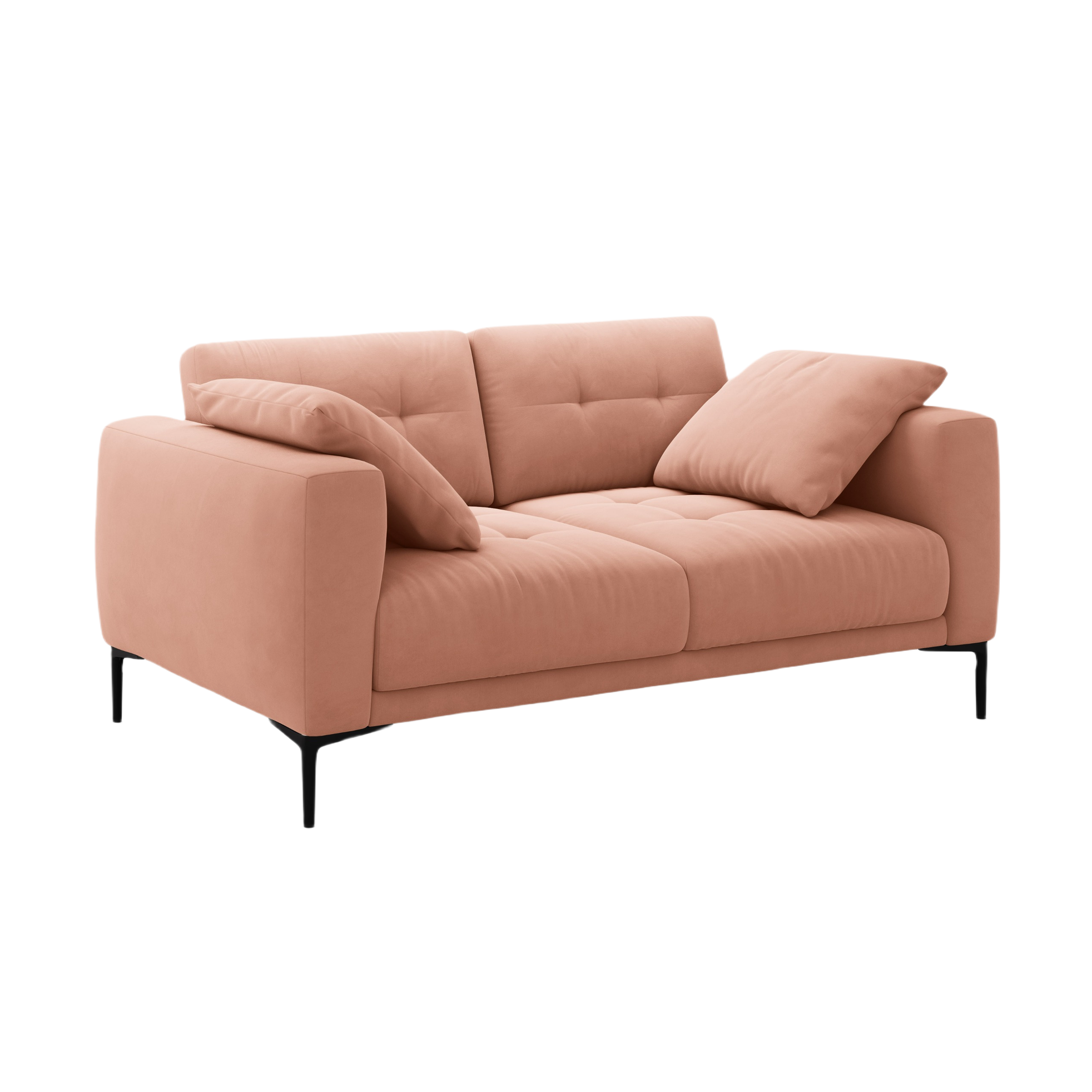 Samtsofa 2-sitzig BEMY rosa