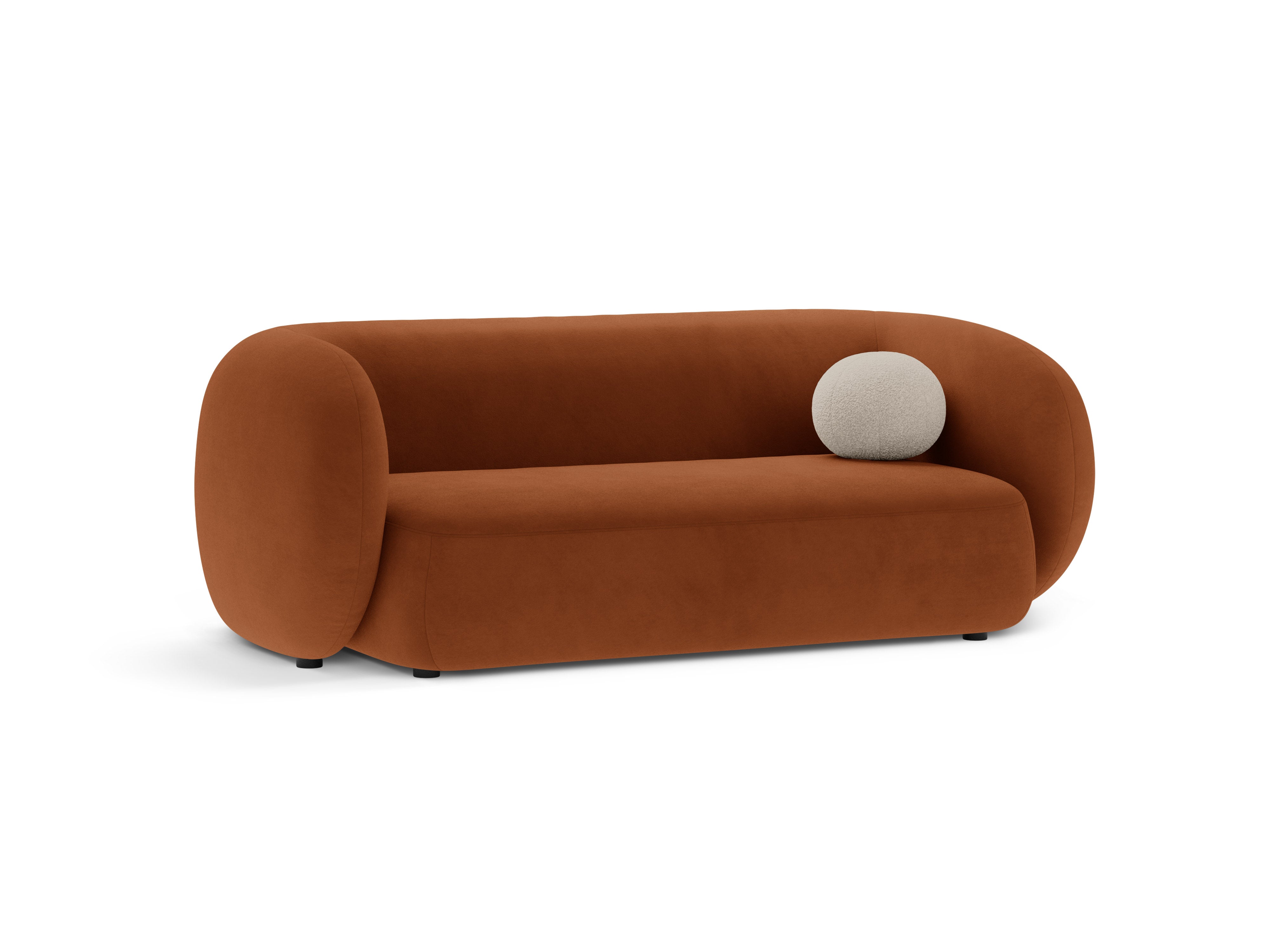 Sofa aus Samt für 2 Personen KATE terrakotta