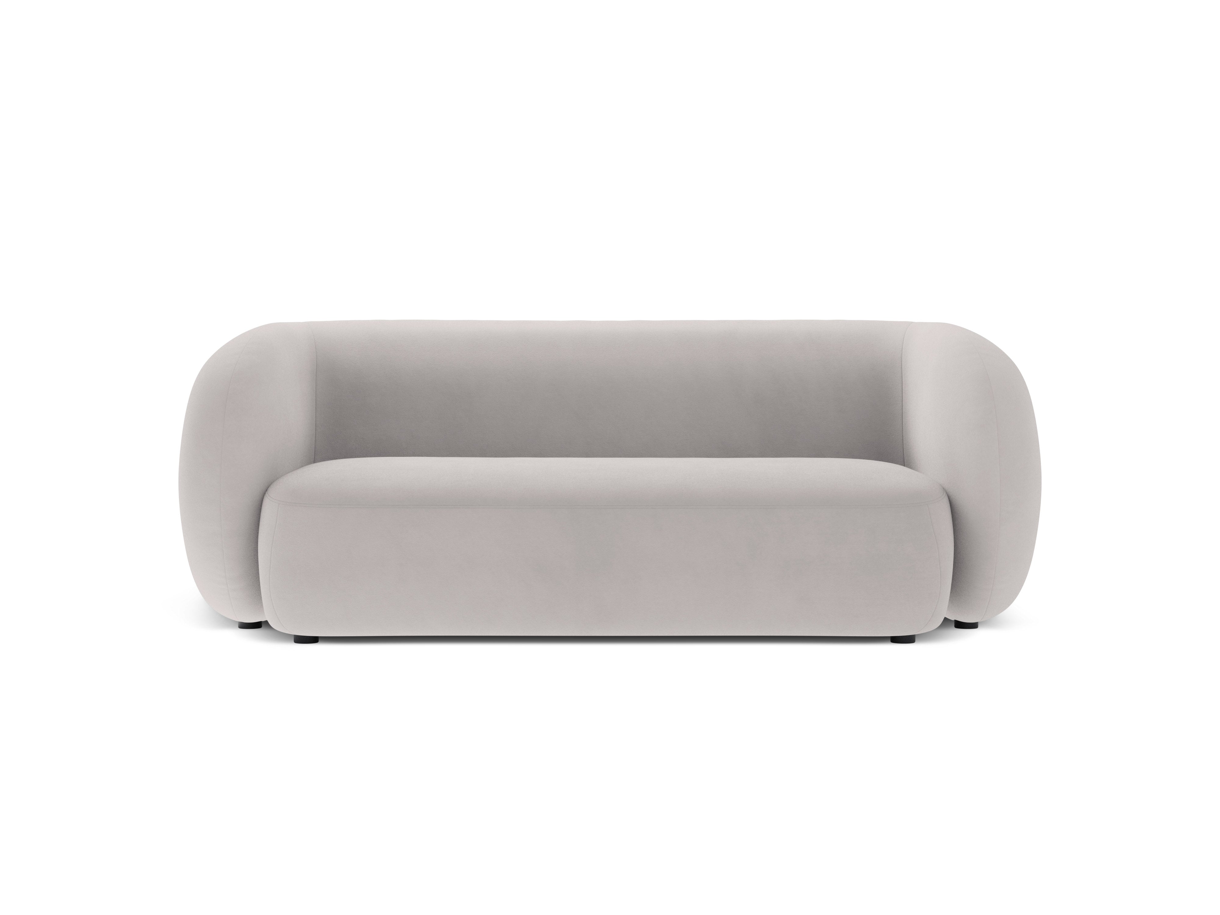 Sofa aus Samt 2-sitzig KATE hellgrau
