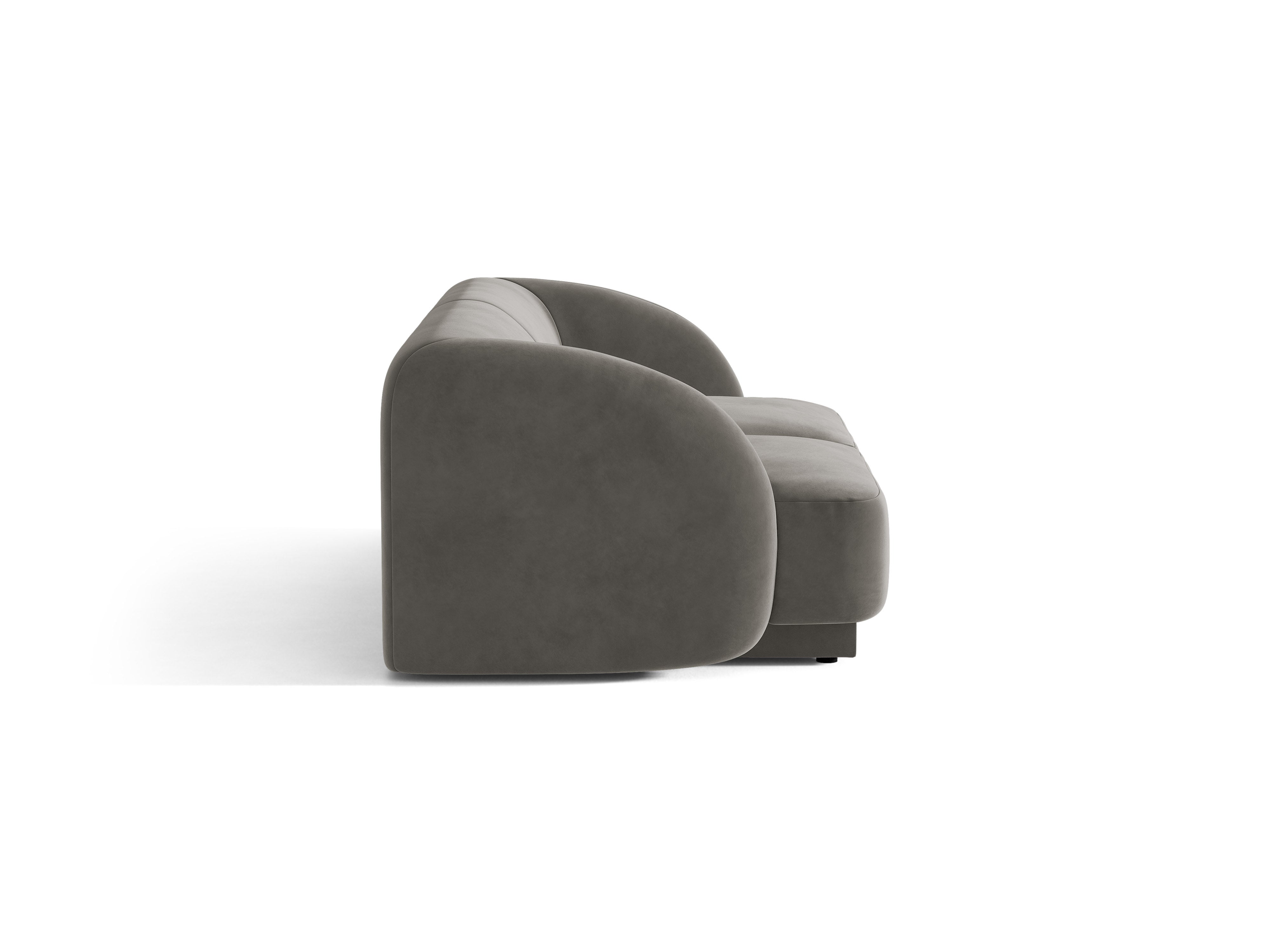 Sofa aus Samt 2-sitzig MILEY hellgrau