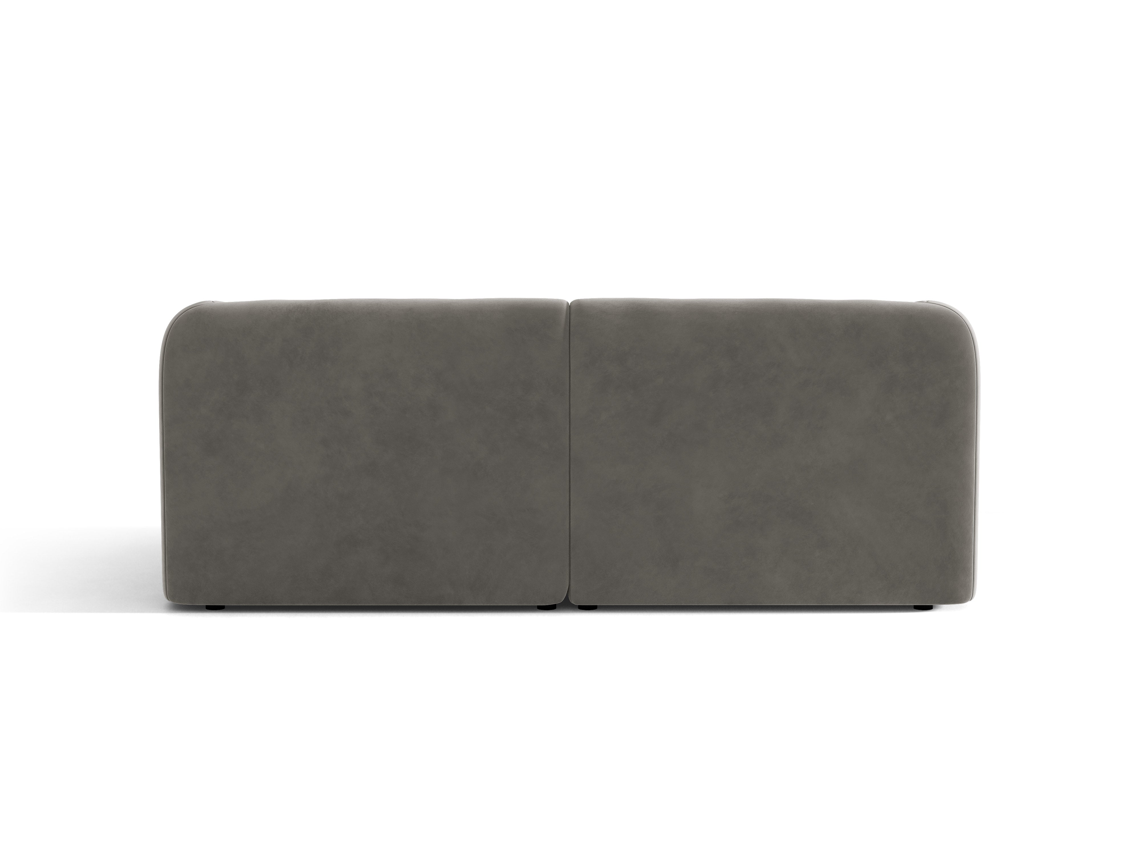 Sofa aus Samt 2-sitzig MILEY hellgrau