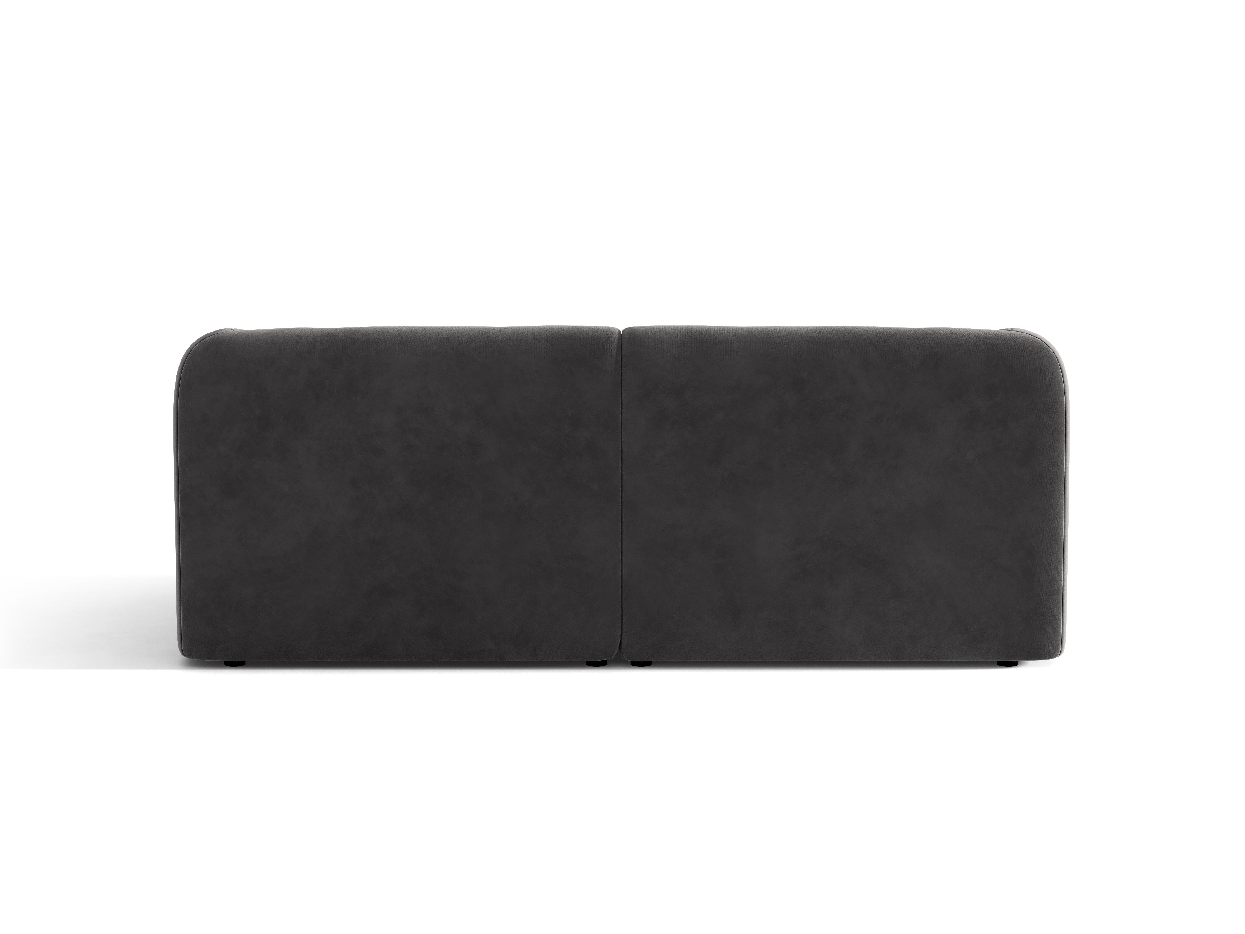 Sofa aus Samt für 2 Personen MILEY dunkelgrau