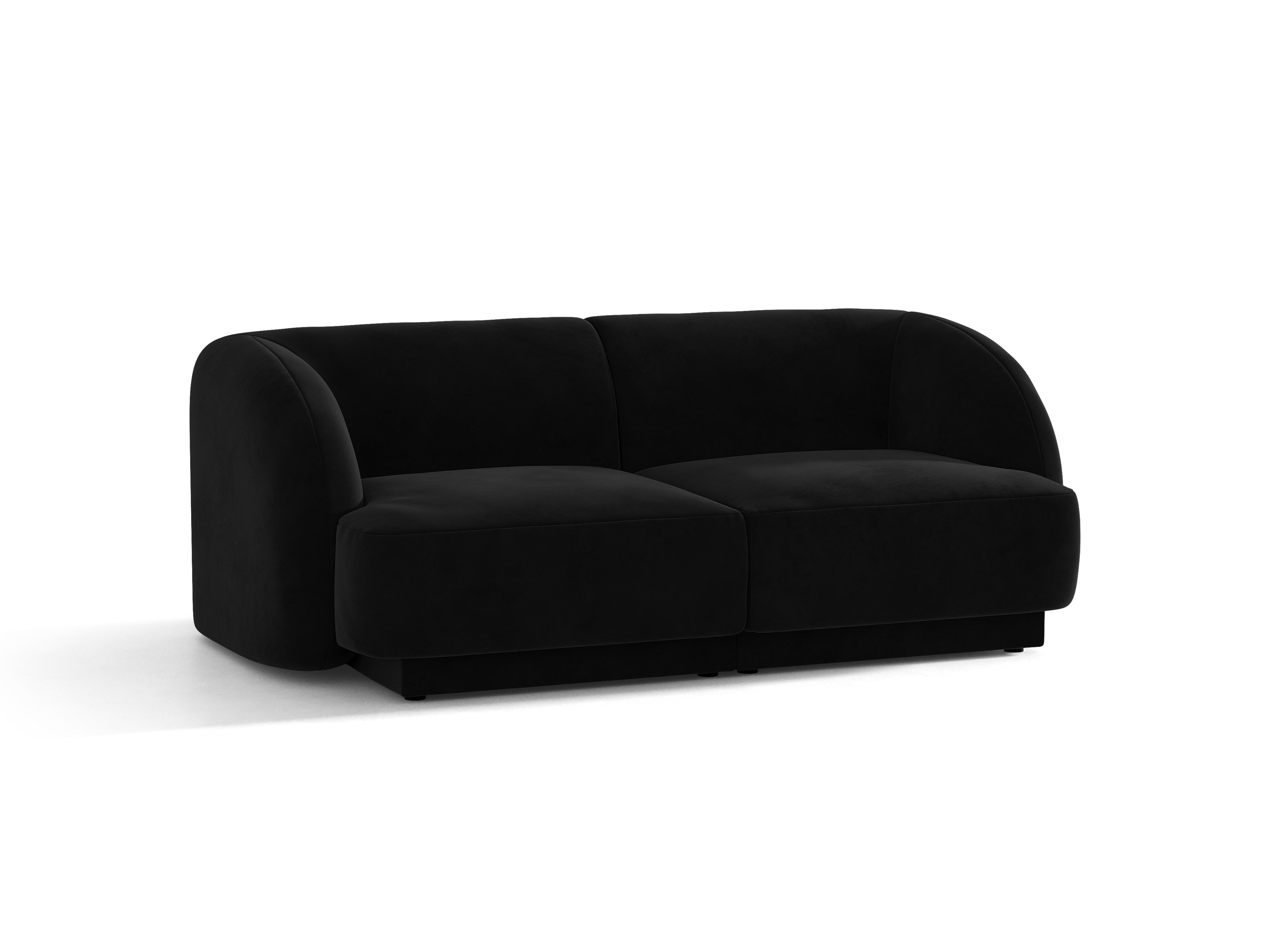 Sofa aus Samt 2-sitzig MILEY schwarz