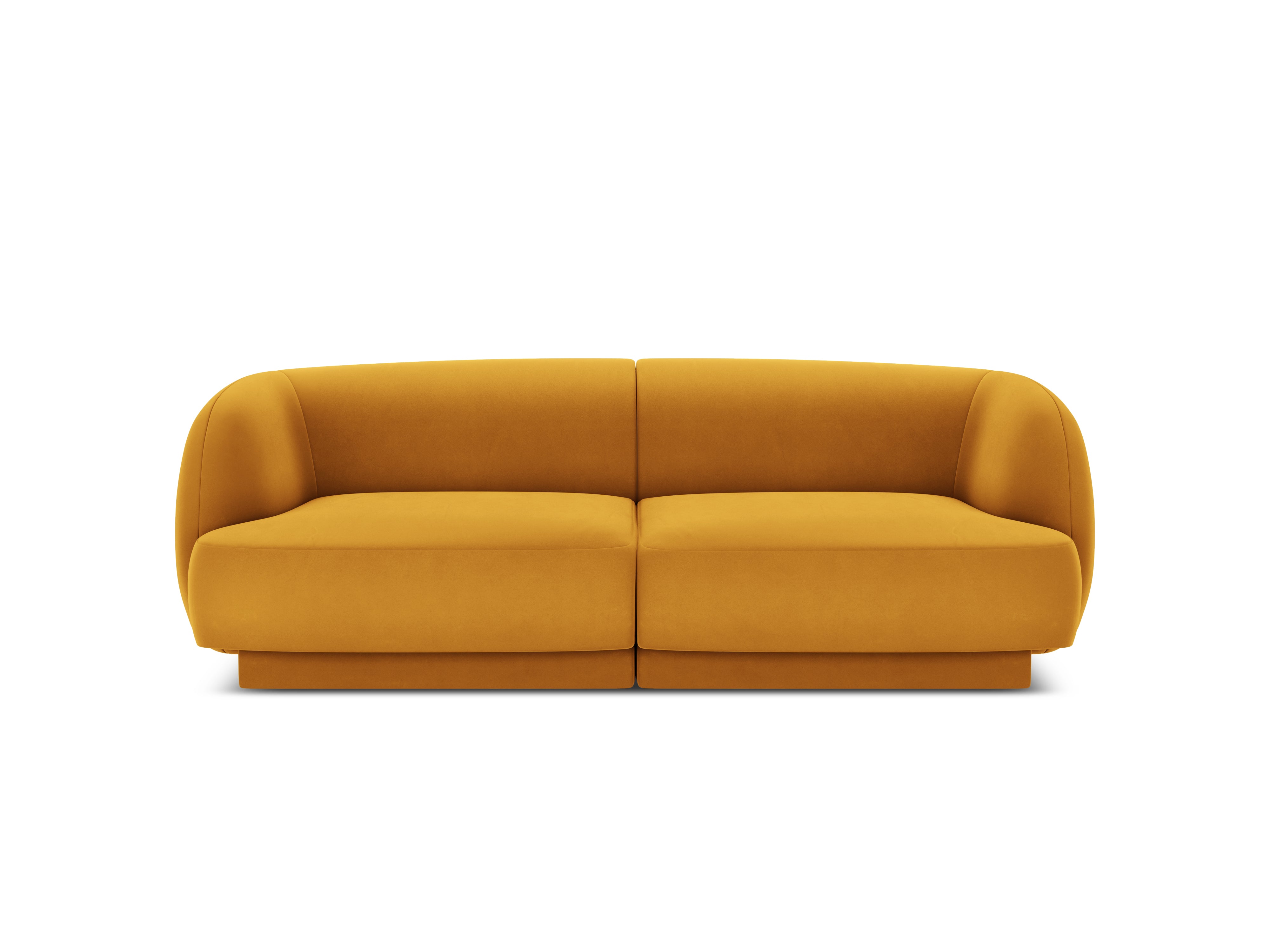 Sofa aksamitna 2-osobowa MILEY żółty Micadoni Eye on Design