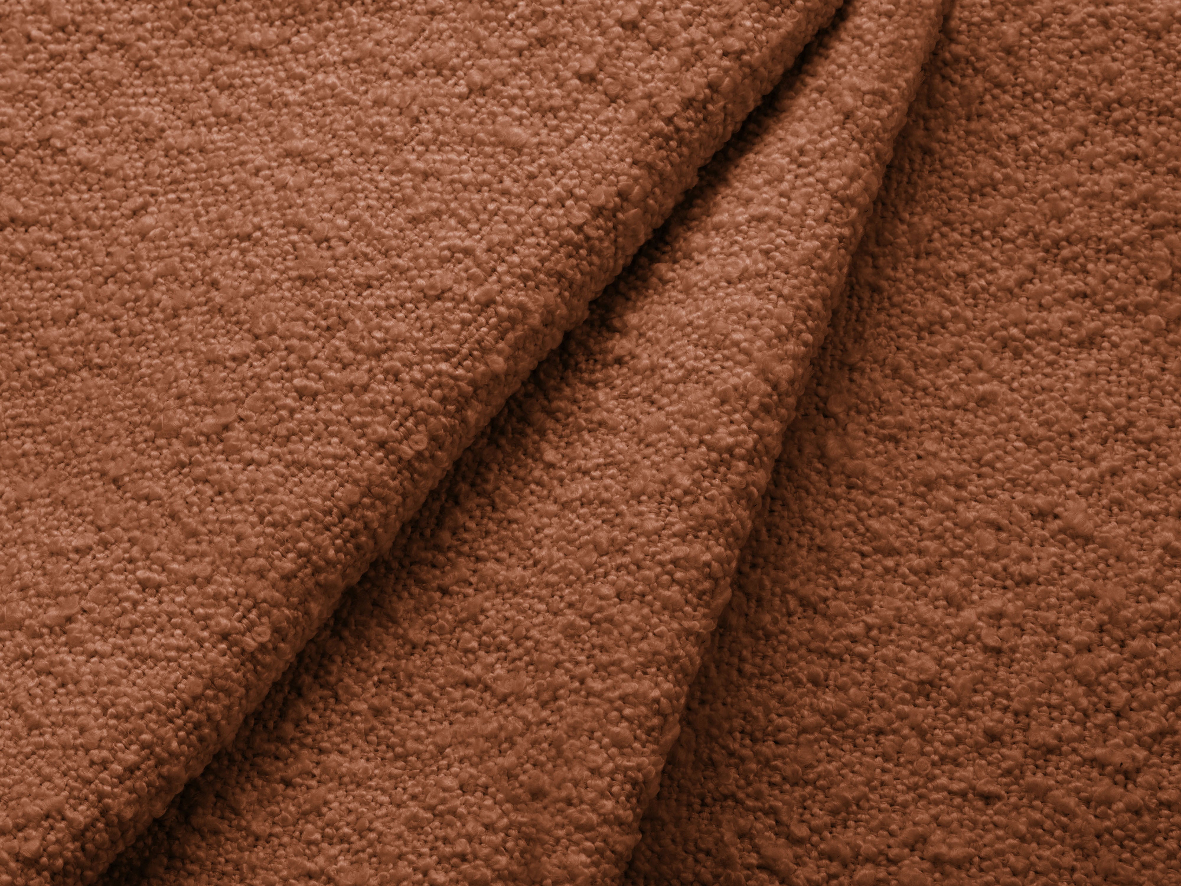 2.5-seater POPPY terracotta boucle sofa