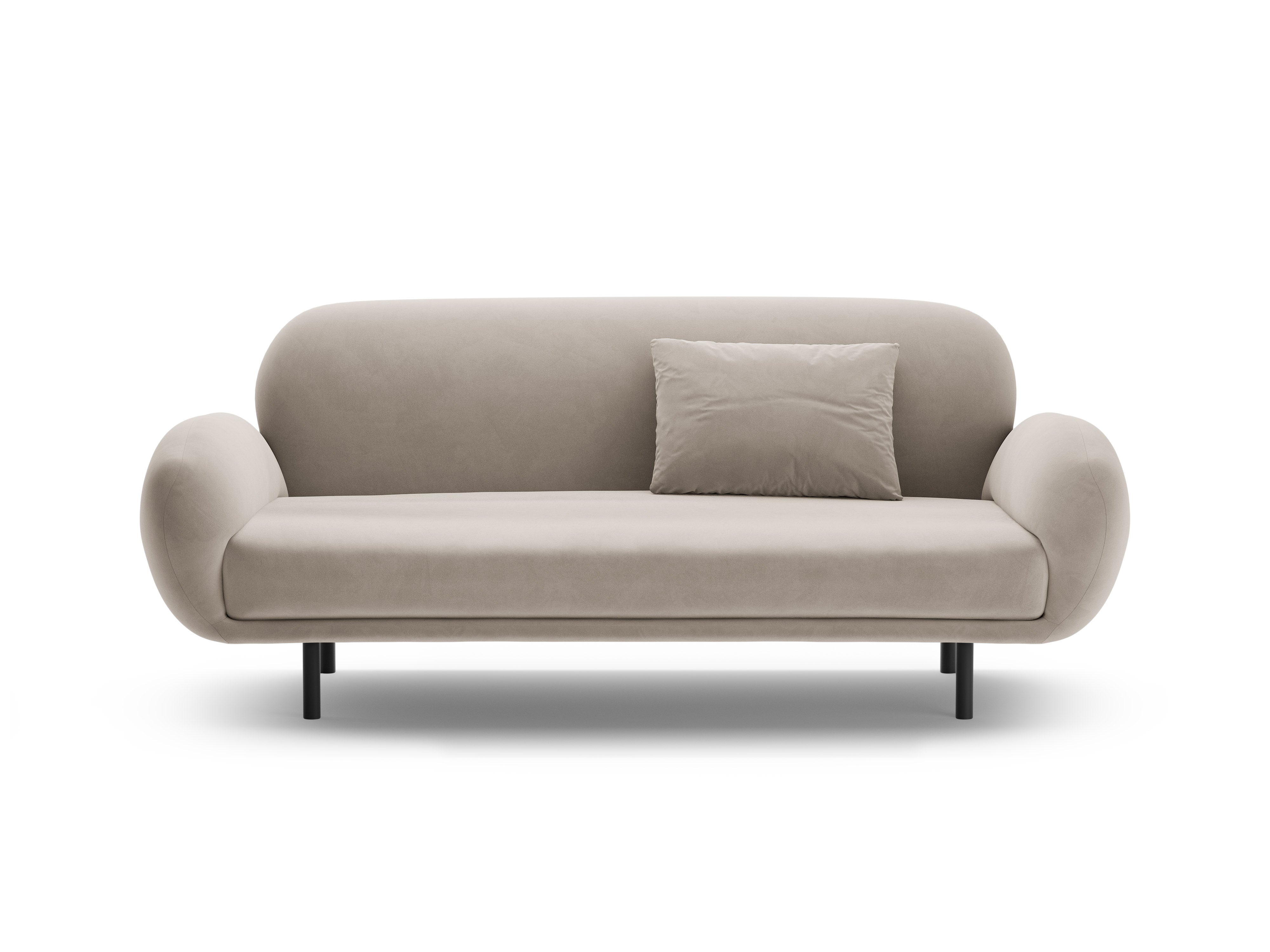 Samt-Kissen POPPY hellbeige