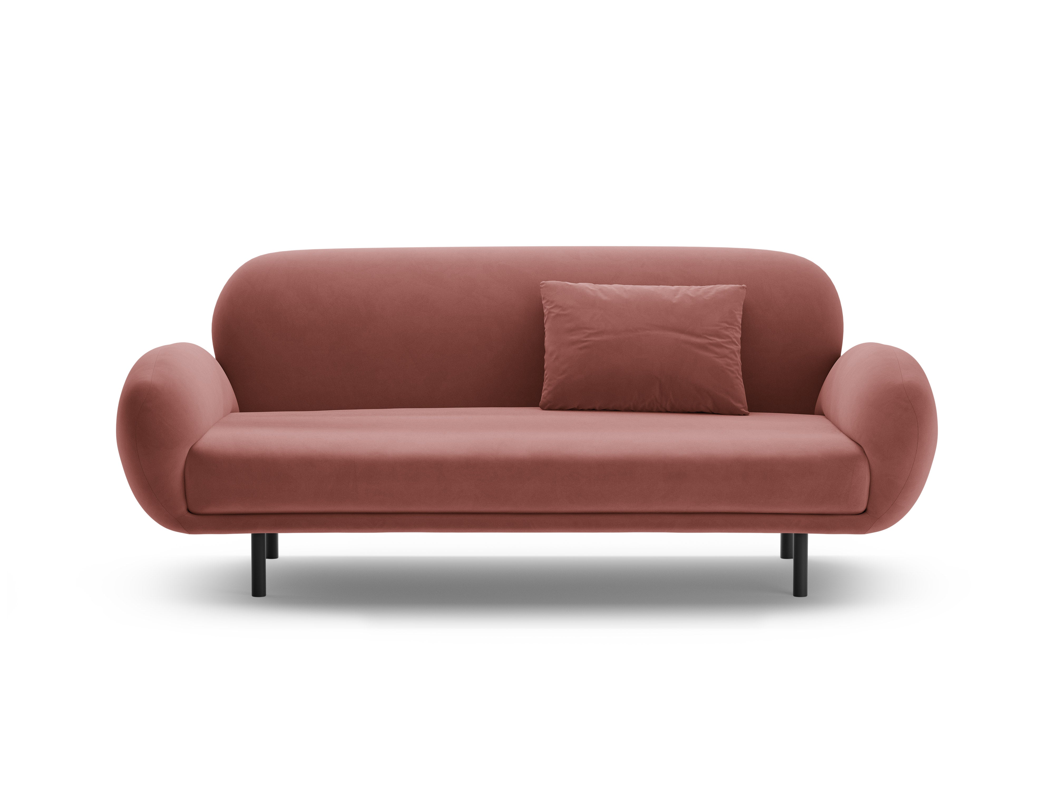 Samt-Kissen POPPY schmutziges Rosa
