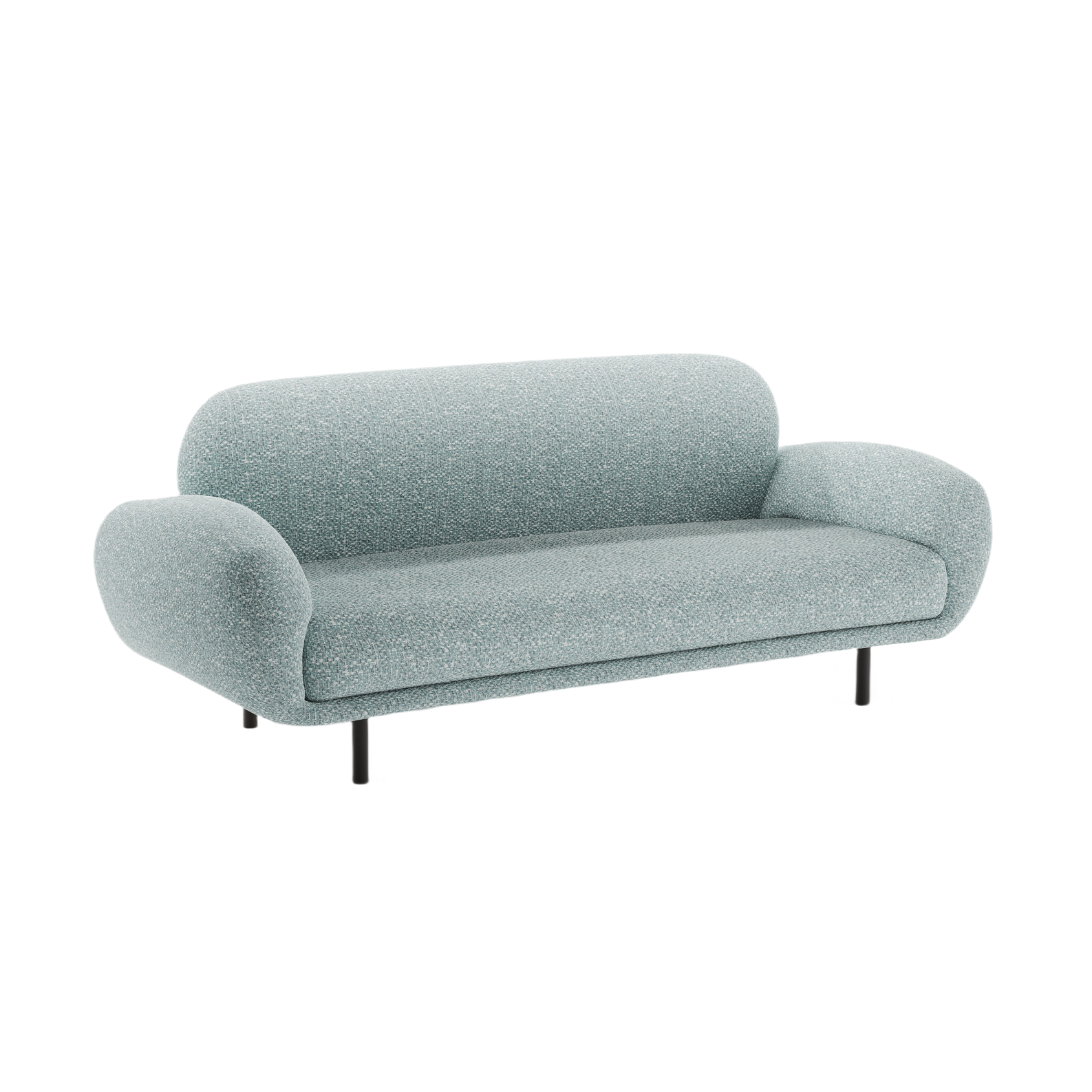 2.5-Seater Sofa POPPY in Muted Blue Chenille