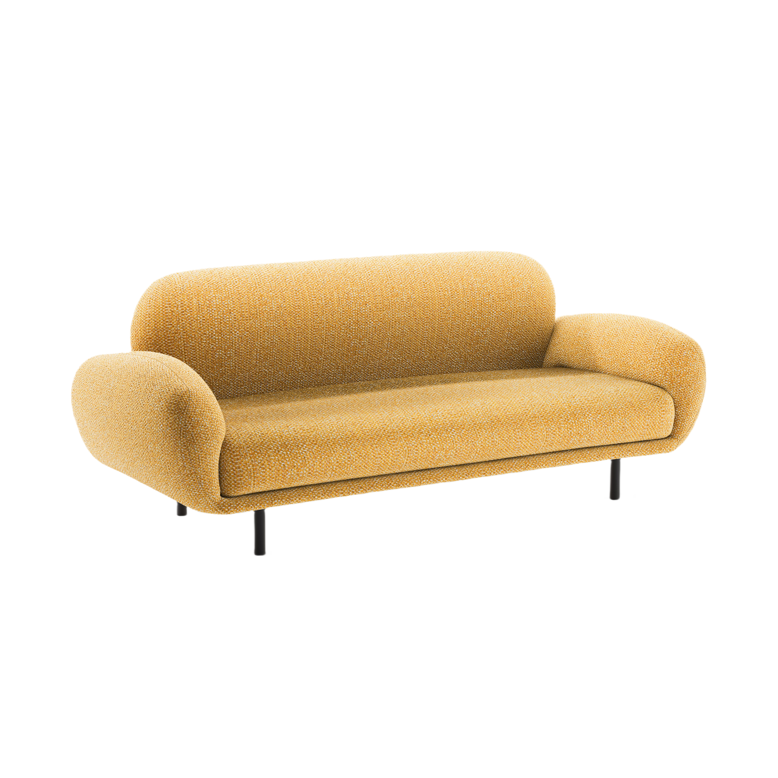 Sofa 2,5-sitzig POPPY senfgelb Chenille