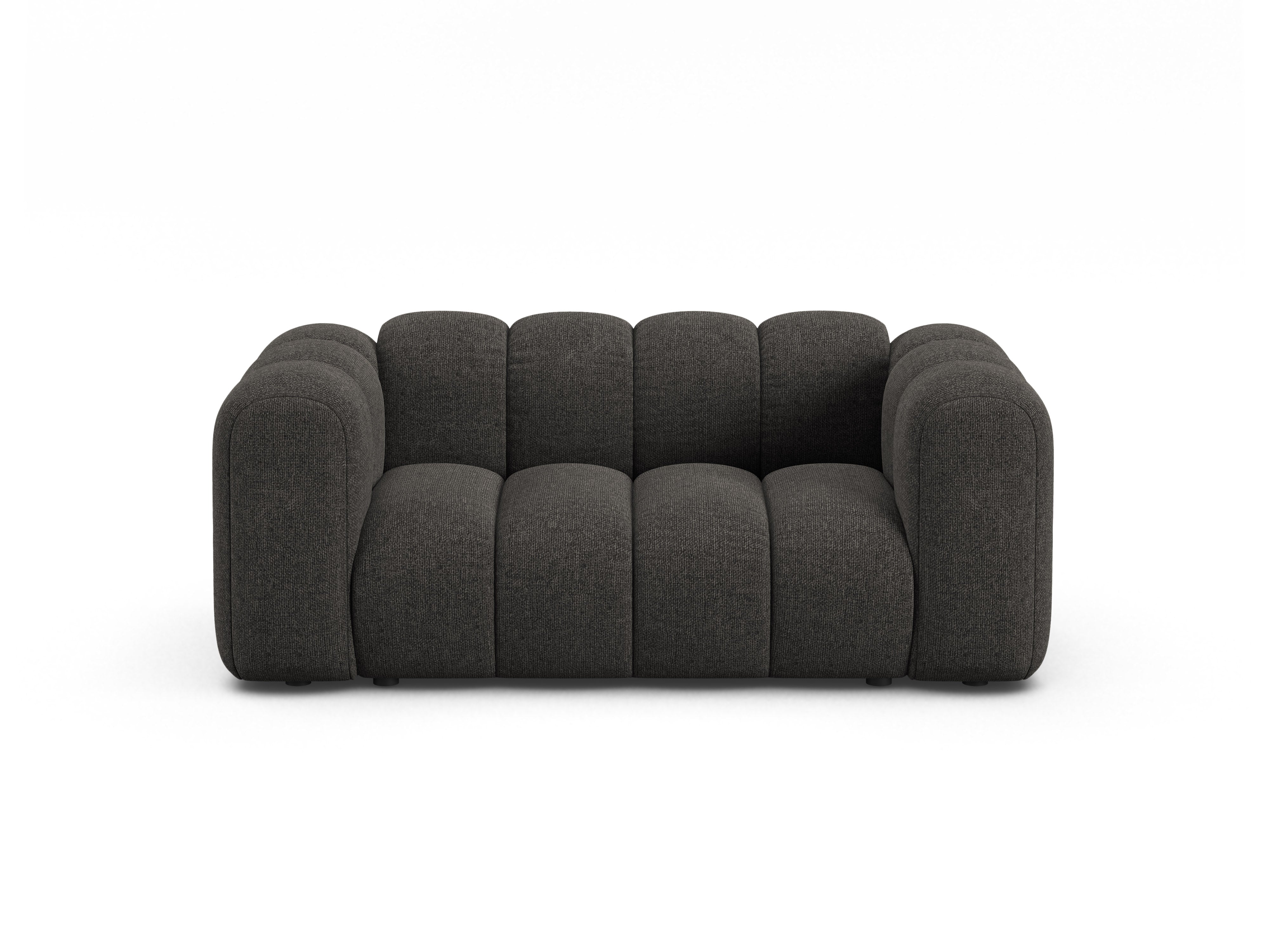 2-seater Sofa LUPINE gray chenille