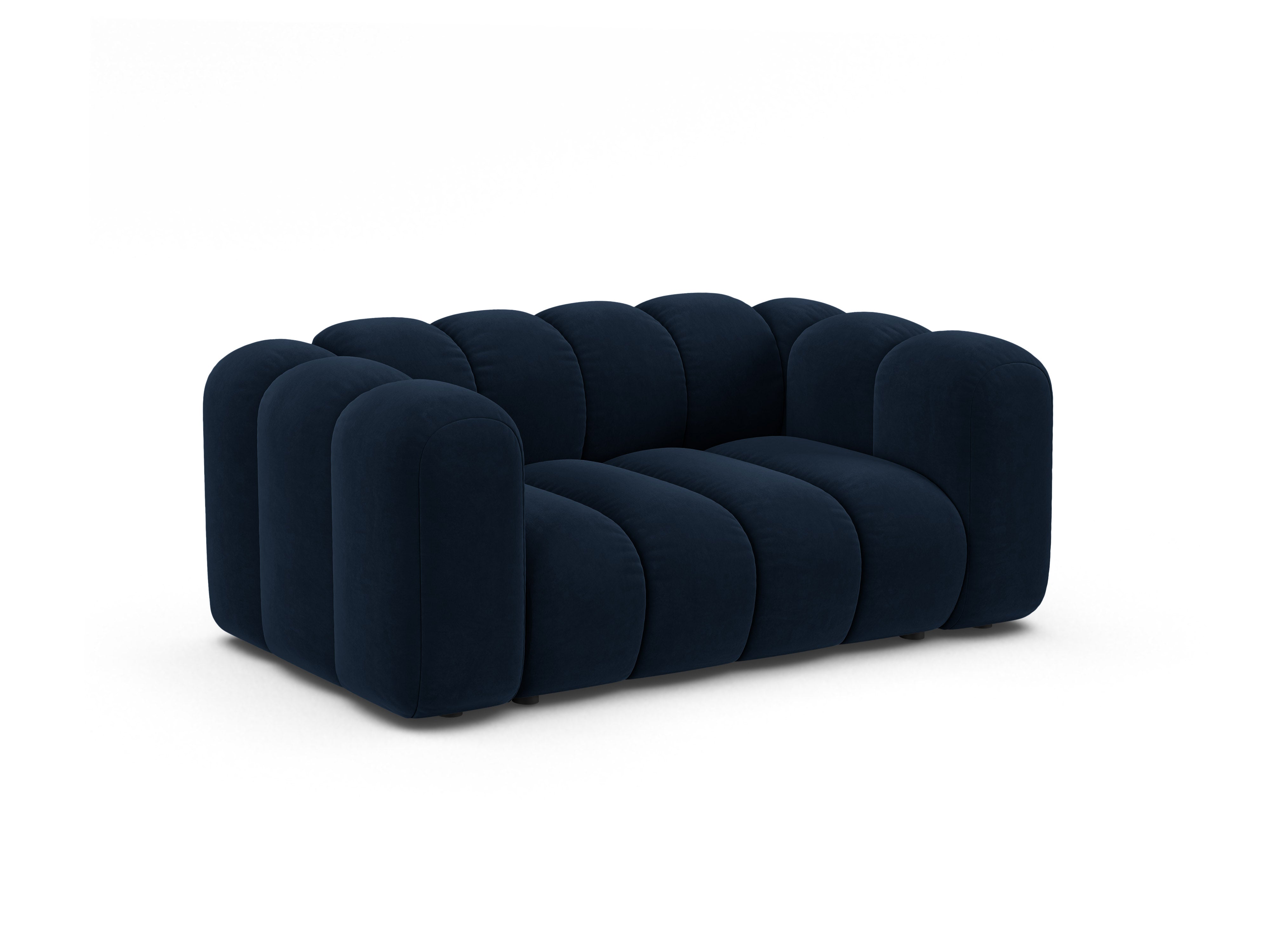 Samtsofa 2-sitzig LUPINE marineblau