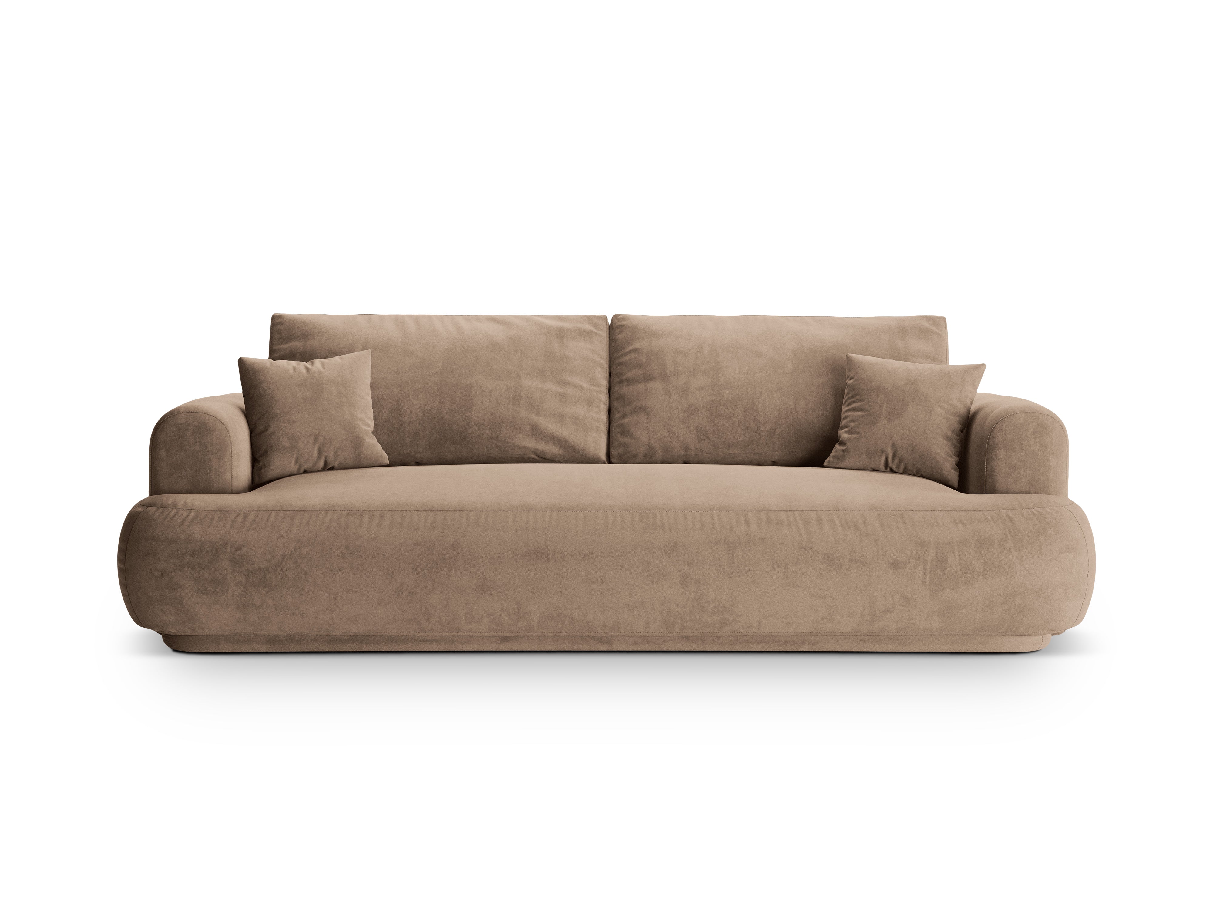 Velvet sofa with Ella Sleeping Dark Bench