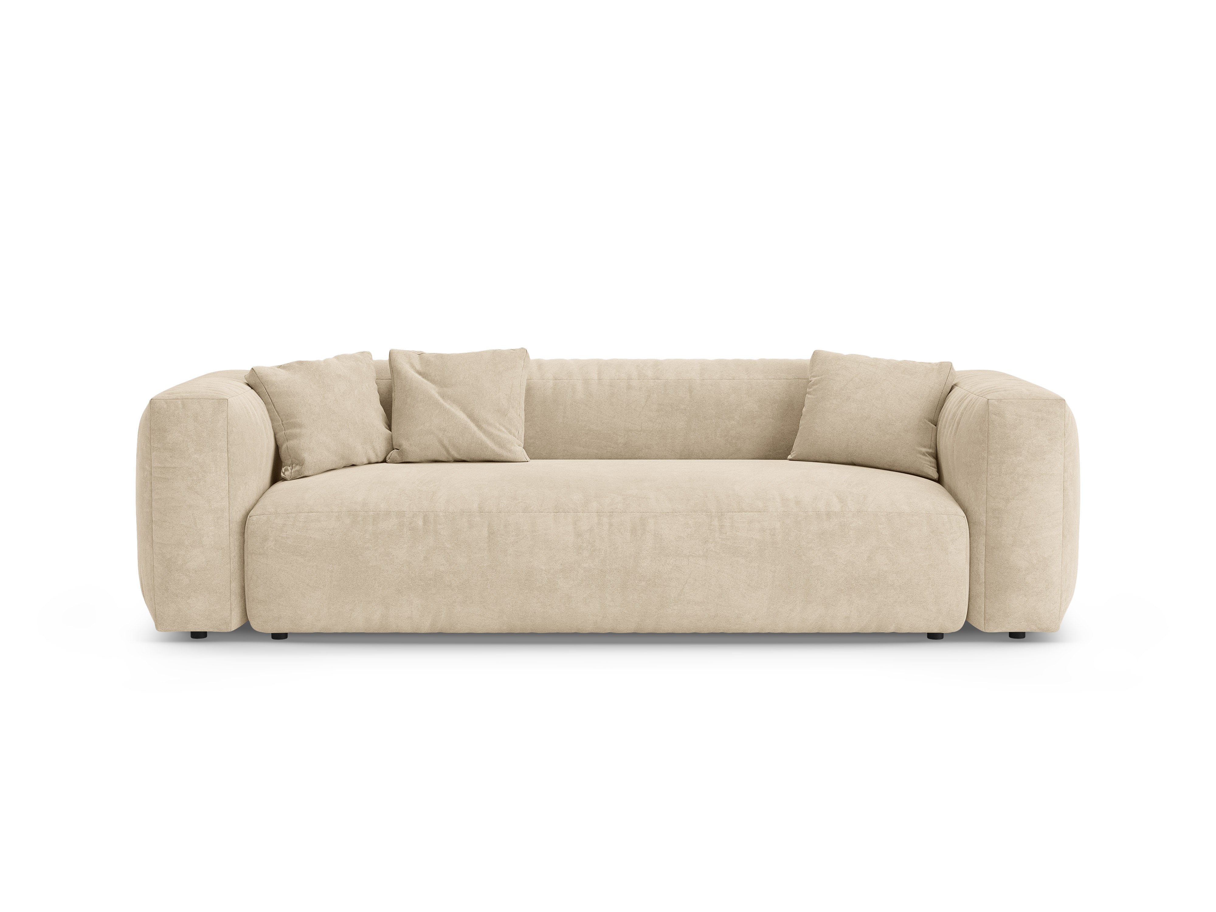 Sofa MARTINA 3-Sitzer mit Schlaffunktion in hellem Beige