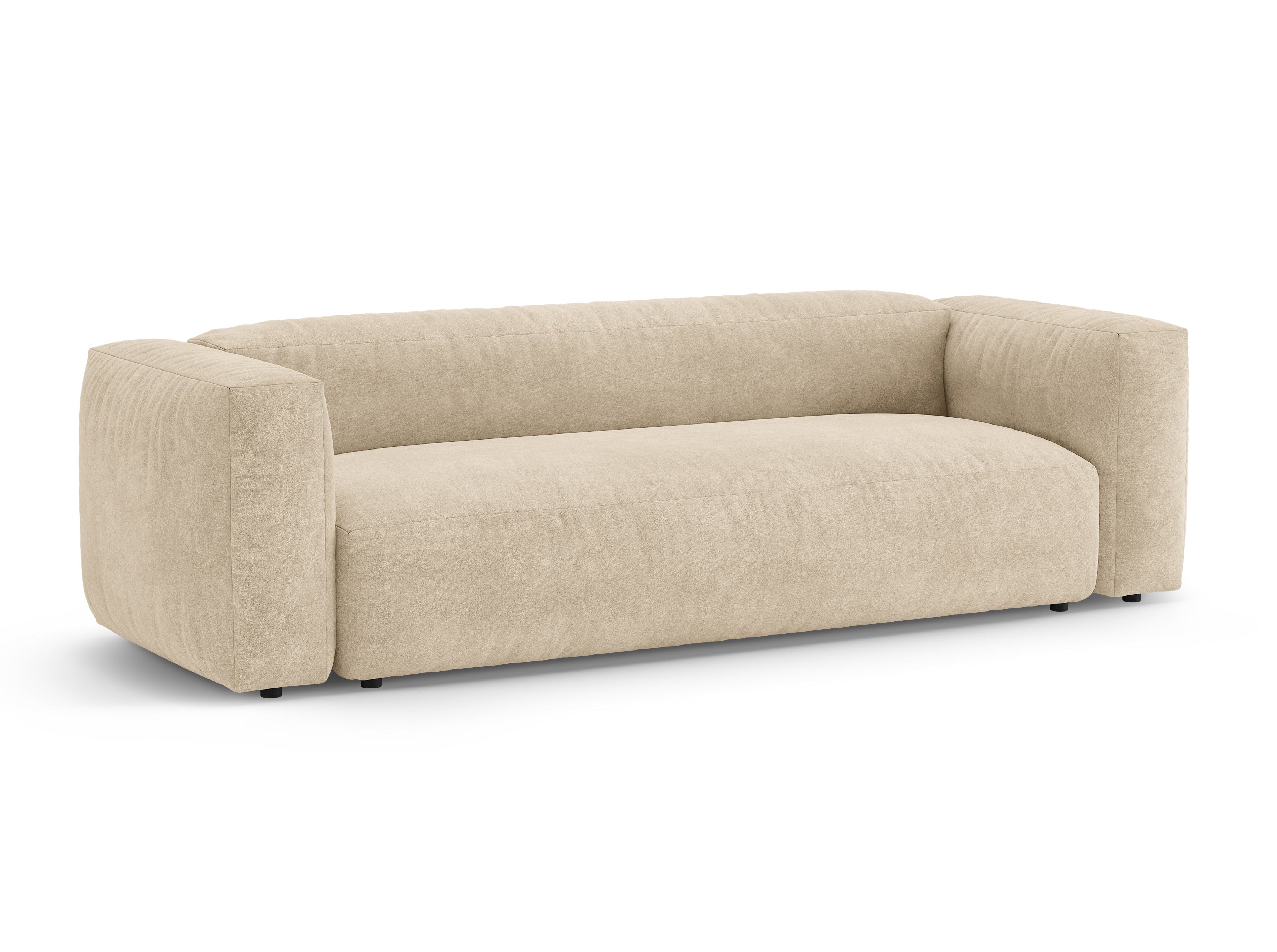 Sofa MARTINA 3-Sitzer mit Schlaffunktion in hellem Beige