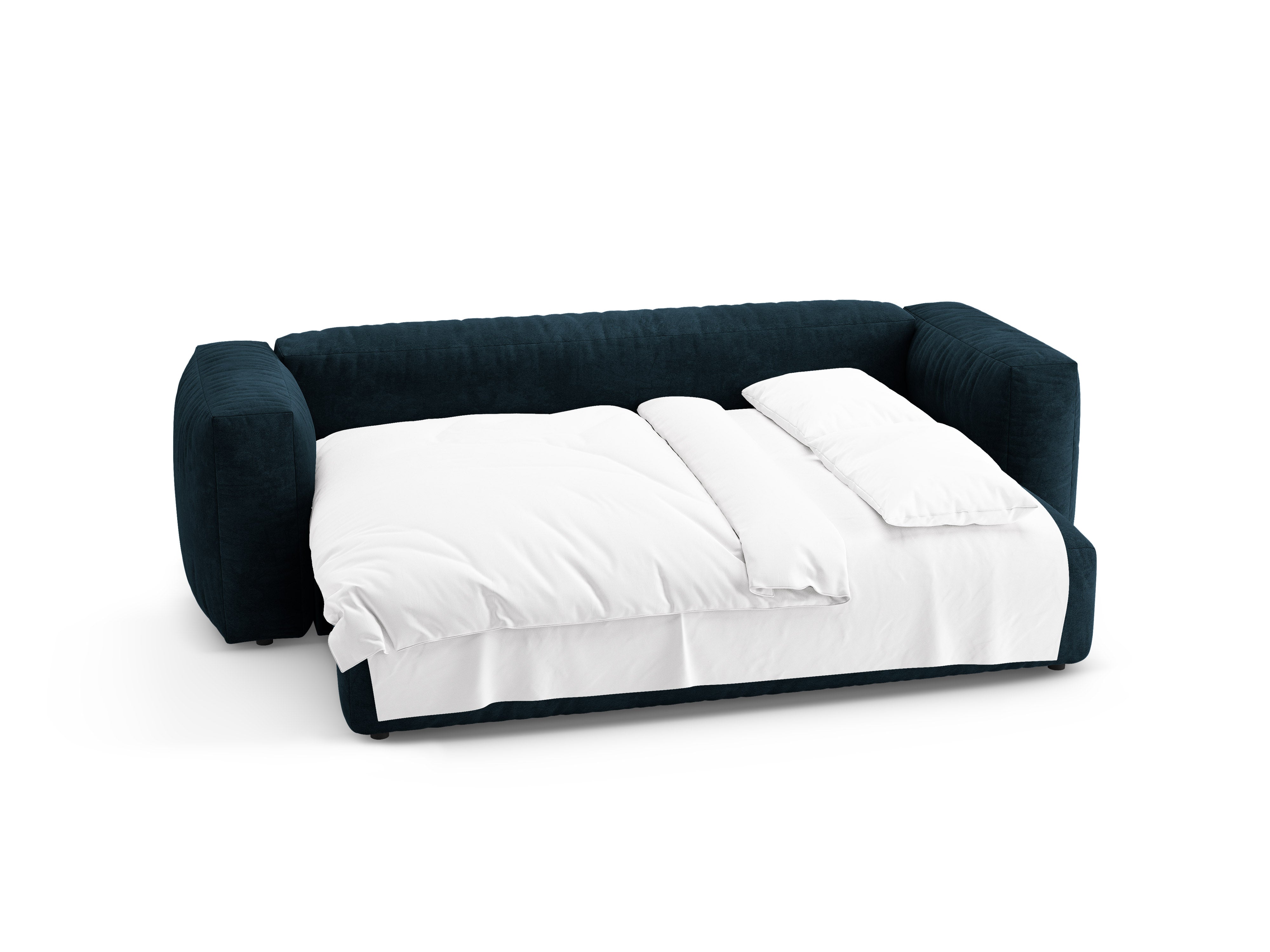 Sofa MARTINA 3-Sitzer mit Schlaffunktion in tiefem Petrol