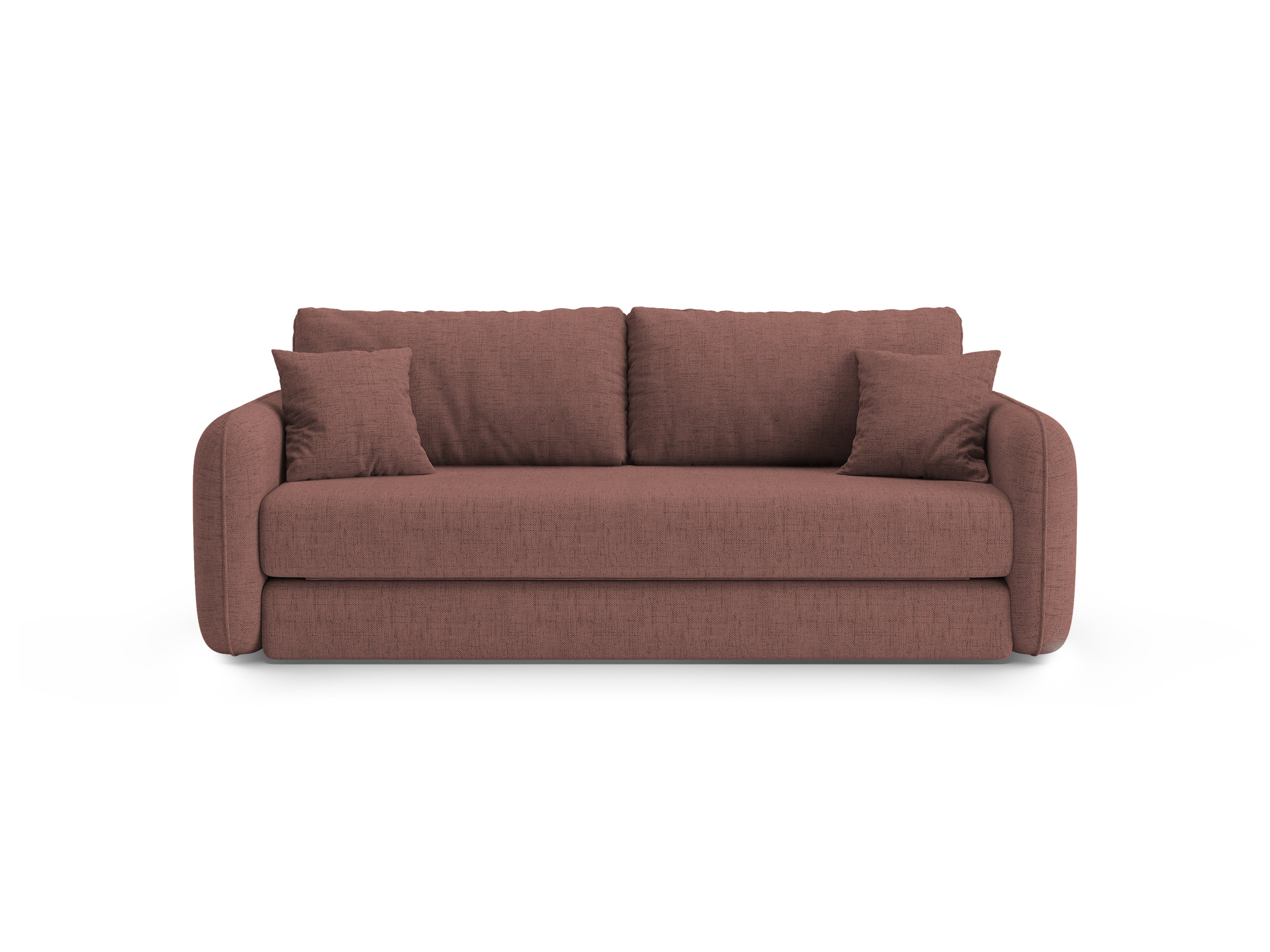 3-Seater Sofa with Sleeping Function DORMI Dark Pink