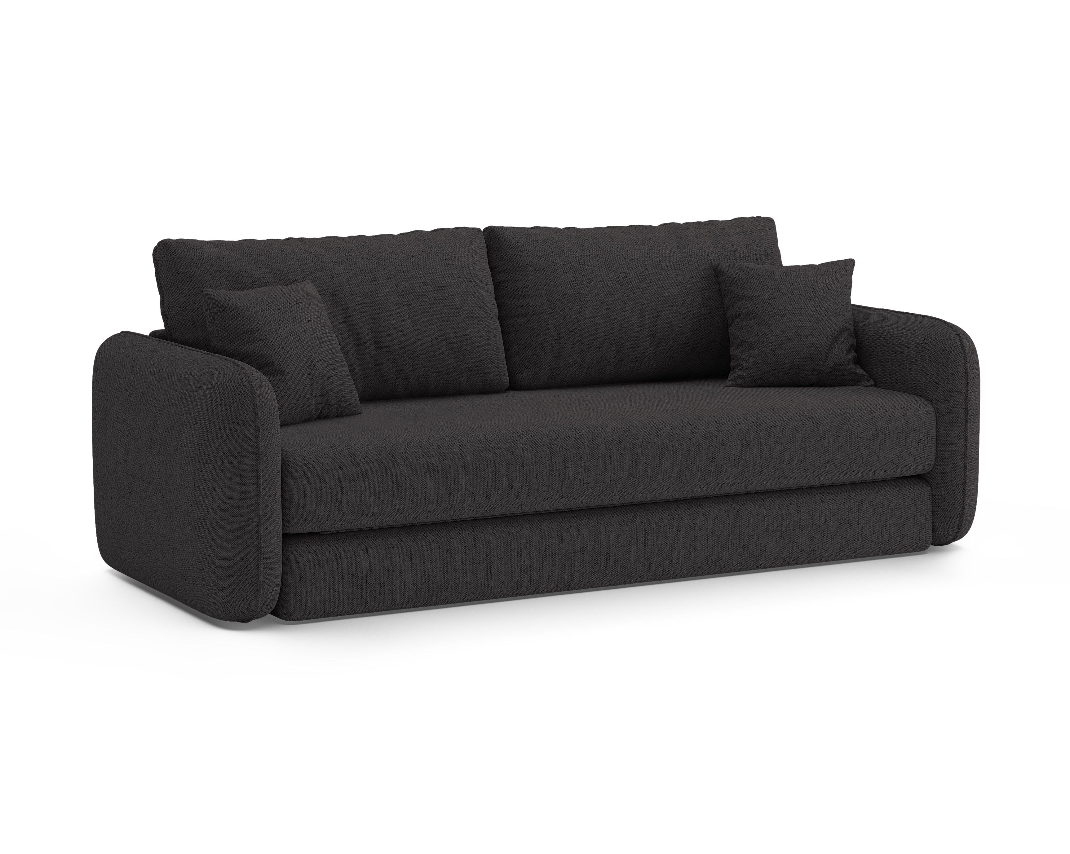 Dormi Anthracite 3-Seater Sofa with Sleeping Function