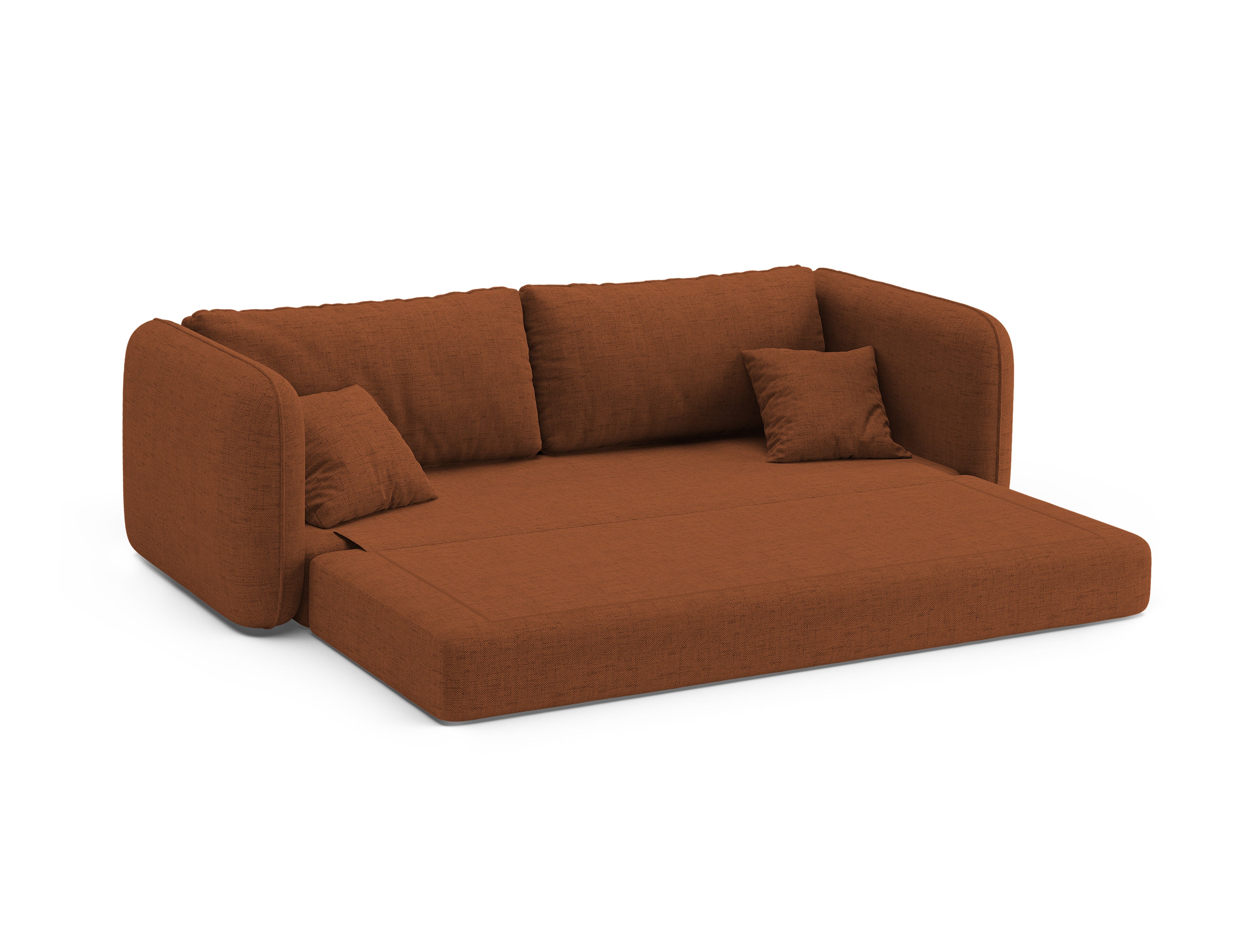 Sofa 3-Sitzer mit Schlaffunktion DORMI ziegelrot