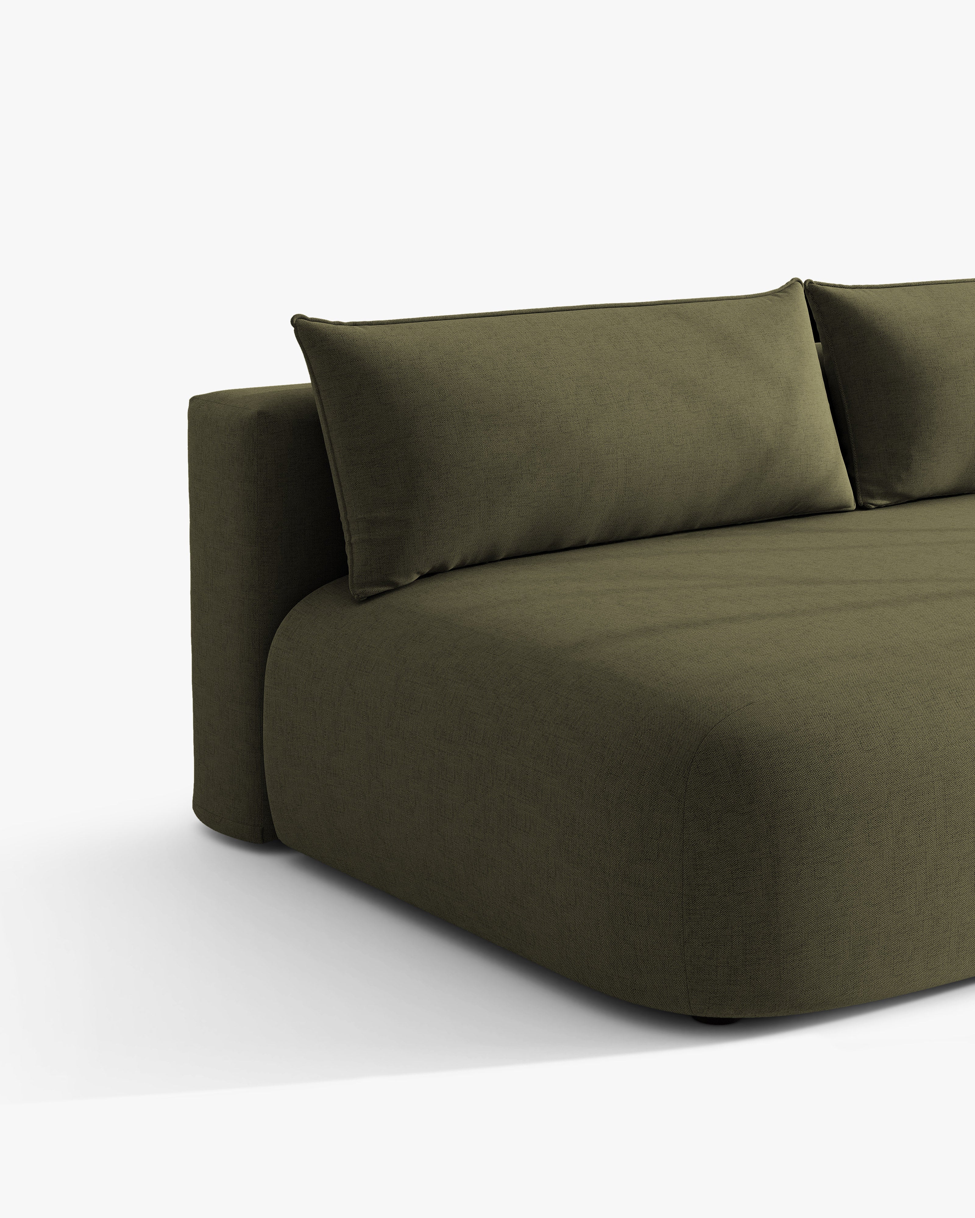 Sofa für 3 Personen mit Schlaf-Funktion HENA in Grün