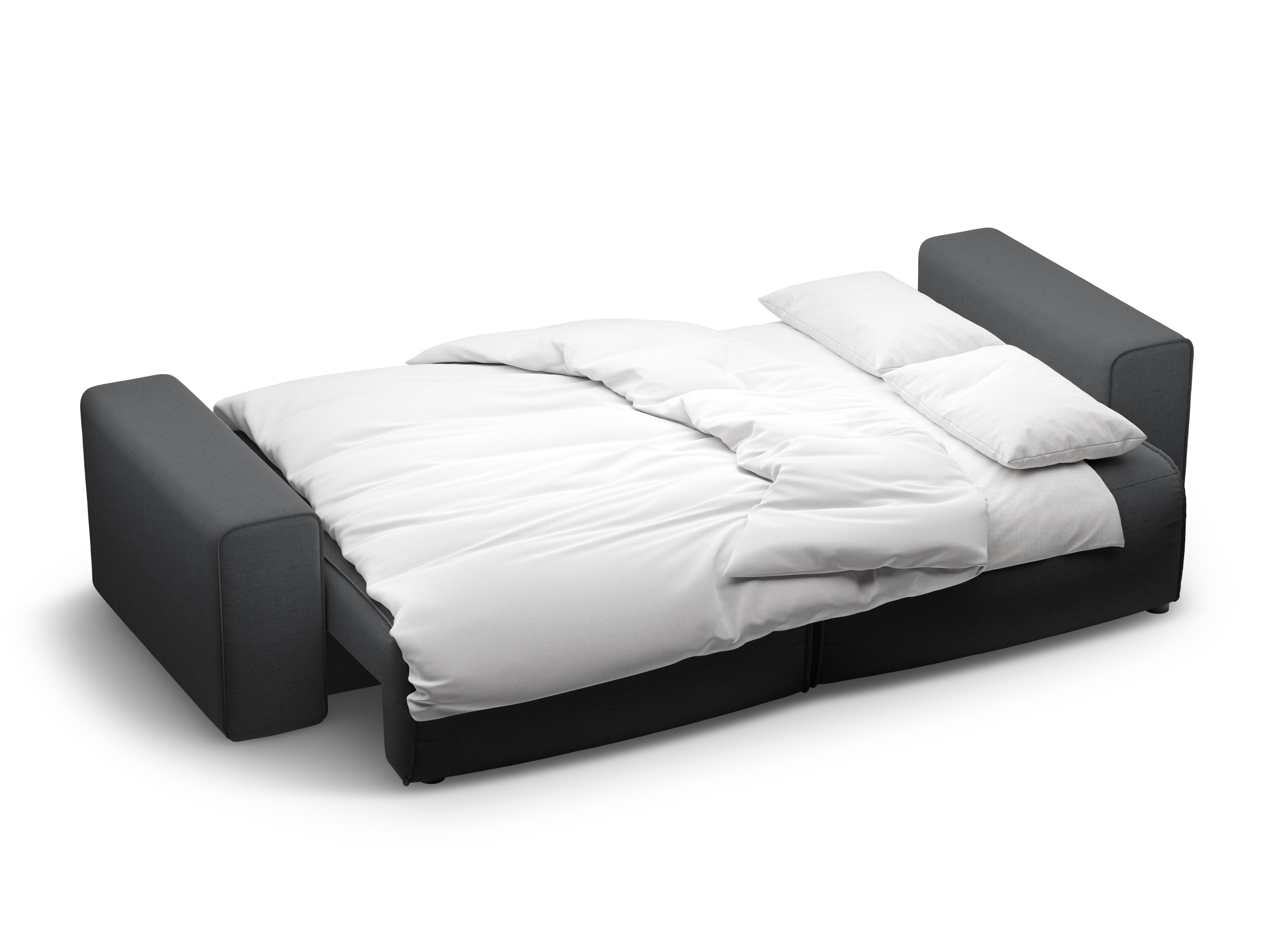 3-seater sofa with sleeping function VICTOR anthracite chenille