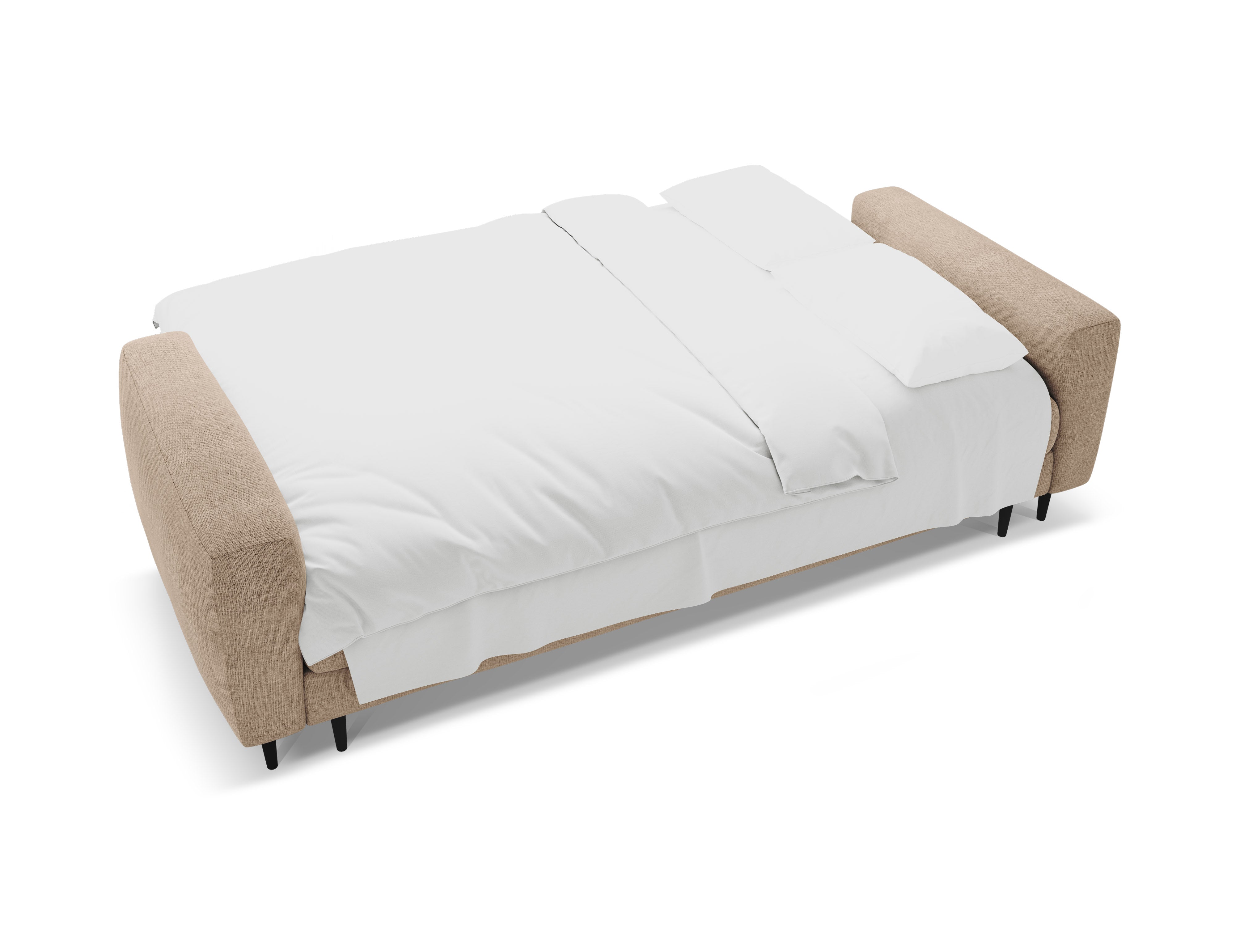 Sofa 3-Sitzer mit Schlaf-Funktion BEMY sandfarben