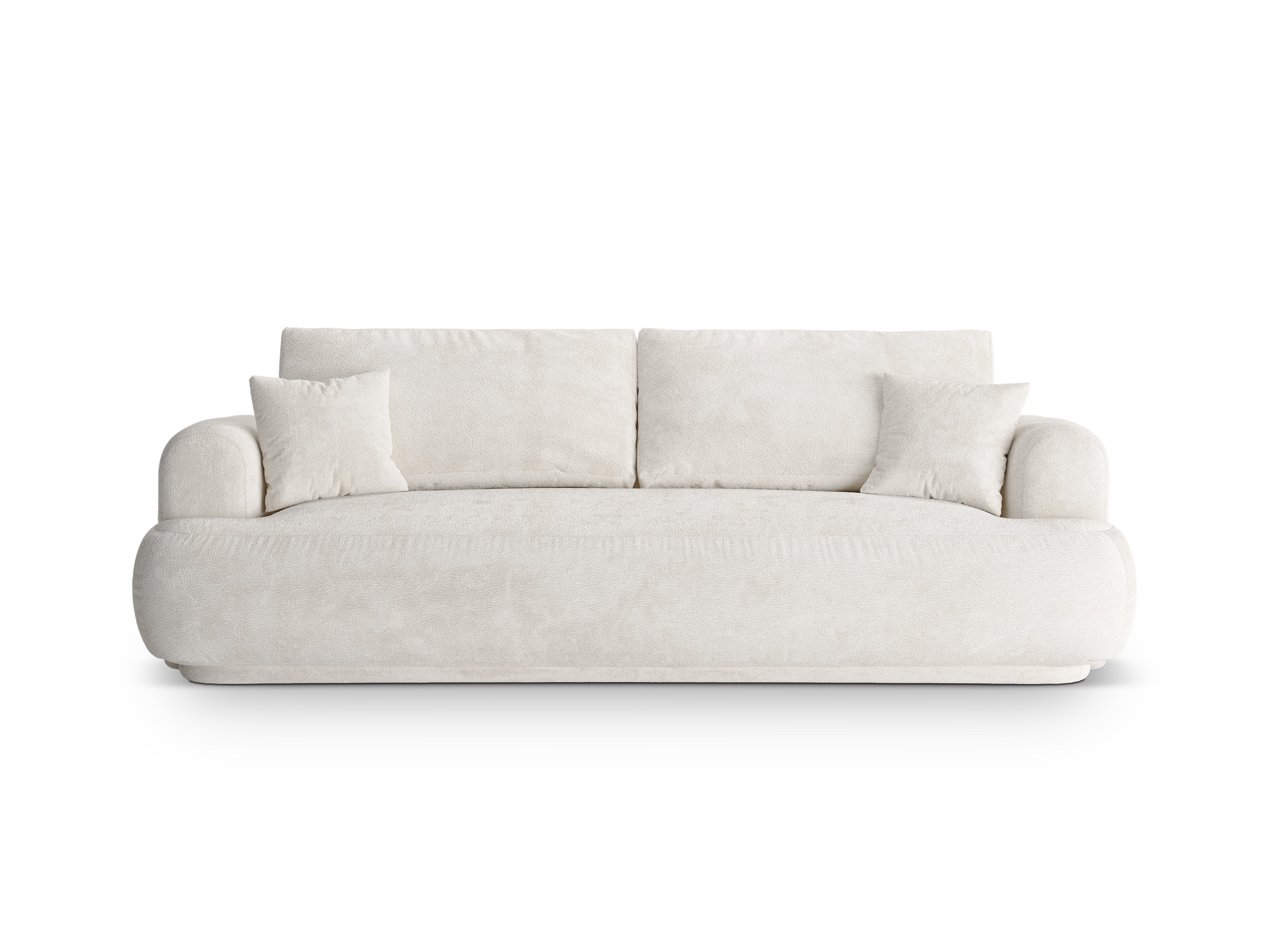 Sofa mit Schlaffunktion Ella Light Beige Boucle