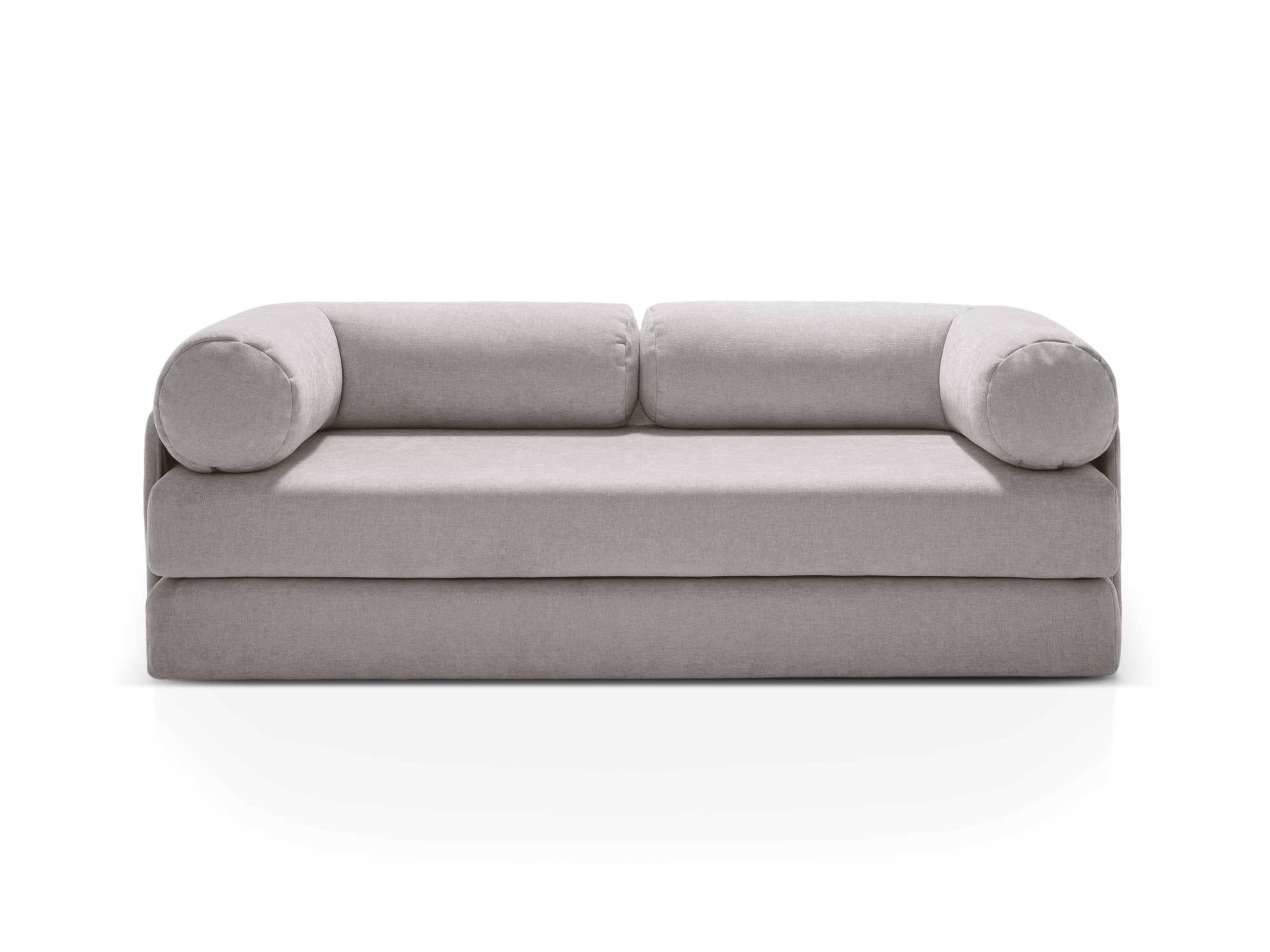 Sofa 3-Sitzer mit Schlaffunktion DREAMY hellgrau