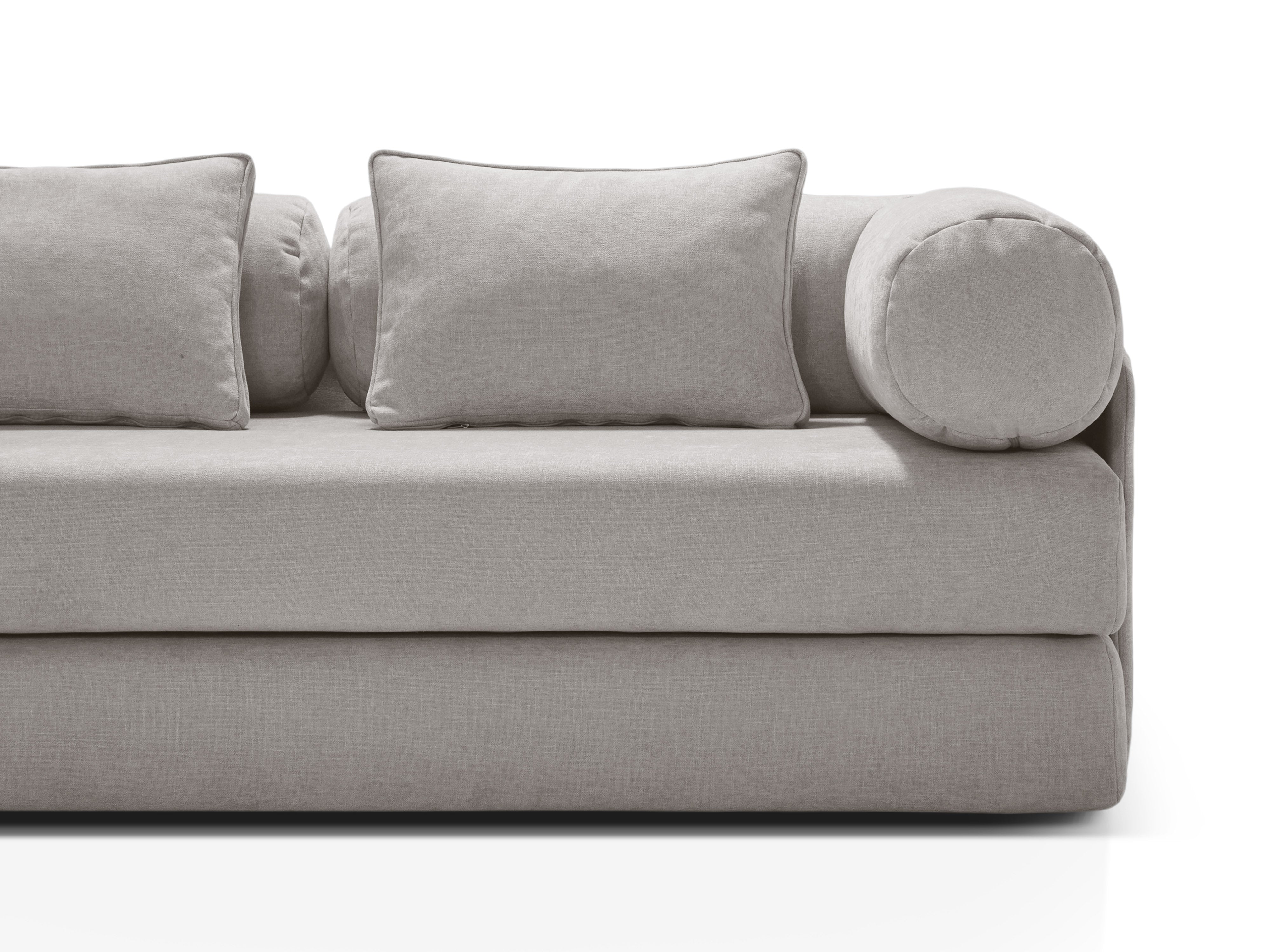 Sofa 3-Sitzer mit Schlaffunktion DREAMY hellgrau