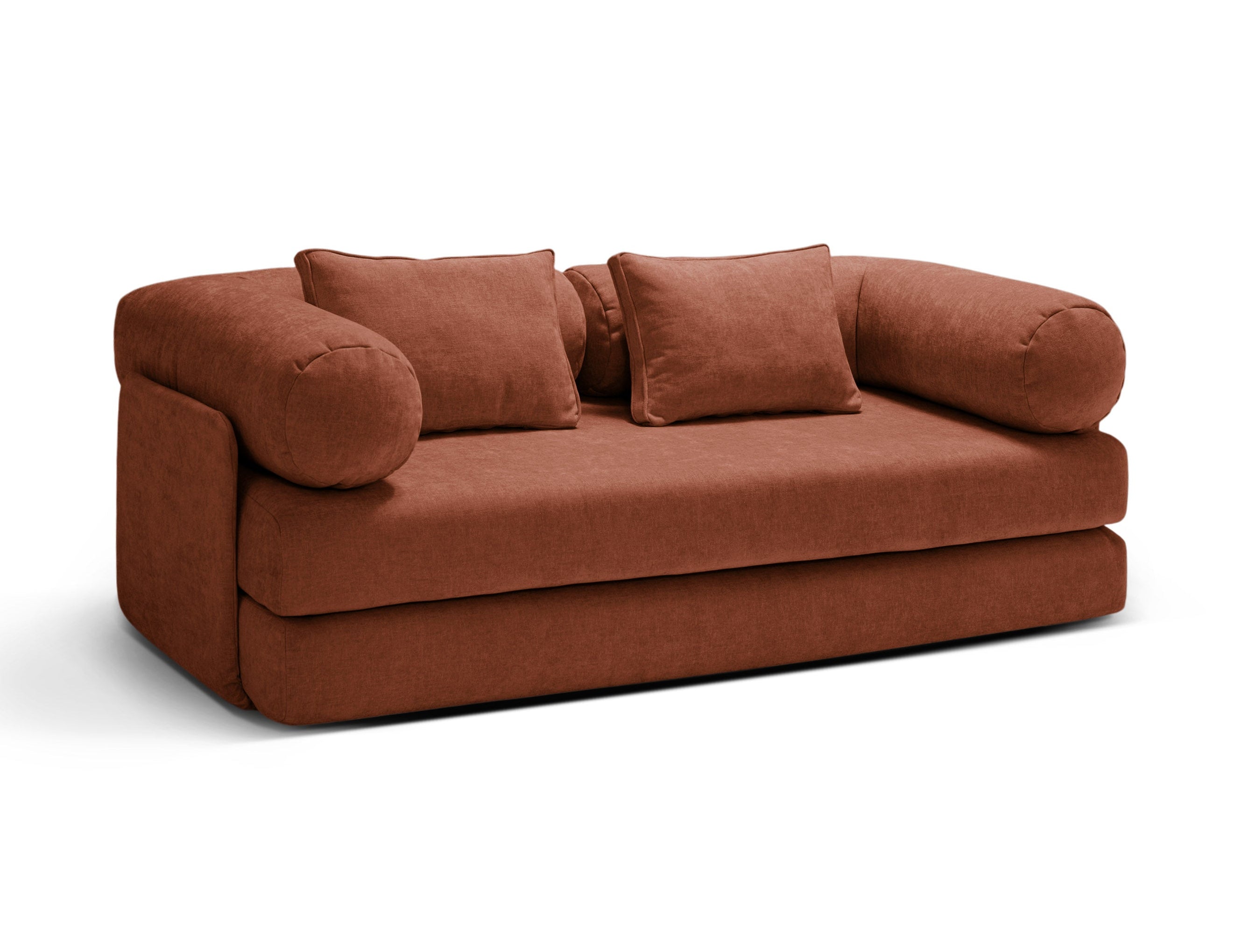 Sofa 3-osobowa z funkcją spania DREAMY ceglany – Micadoni