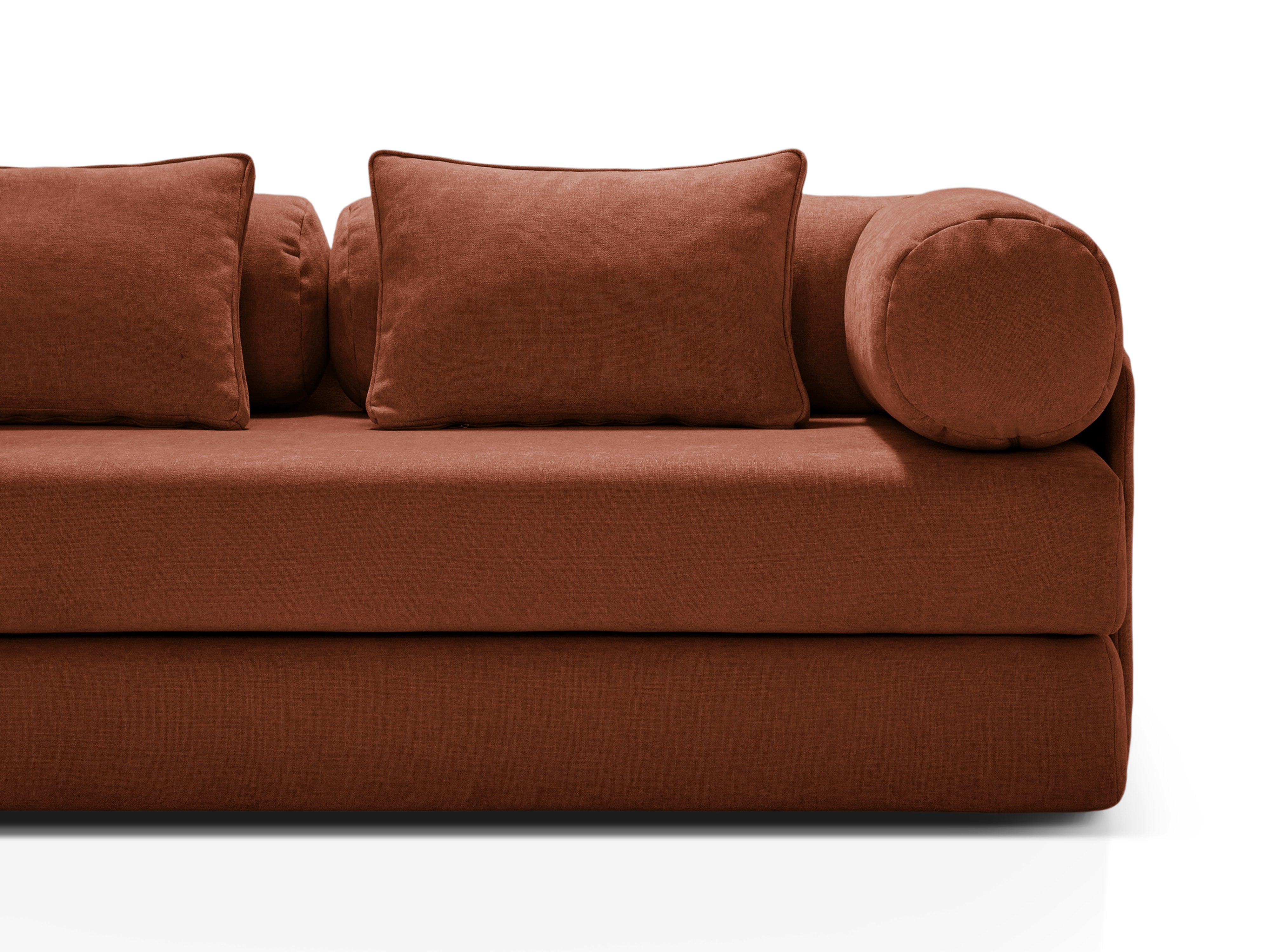 Sofa 3-osobowa z funkcją spania DREAMY ceglany – Micadoni