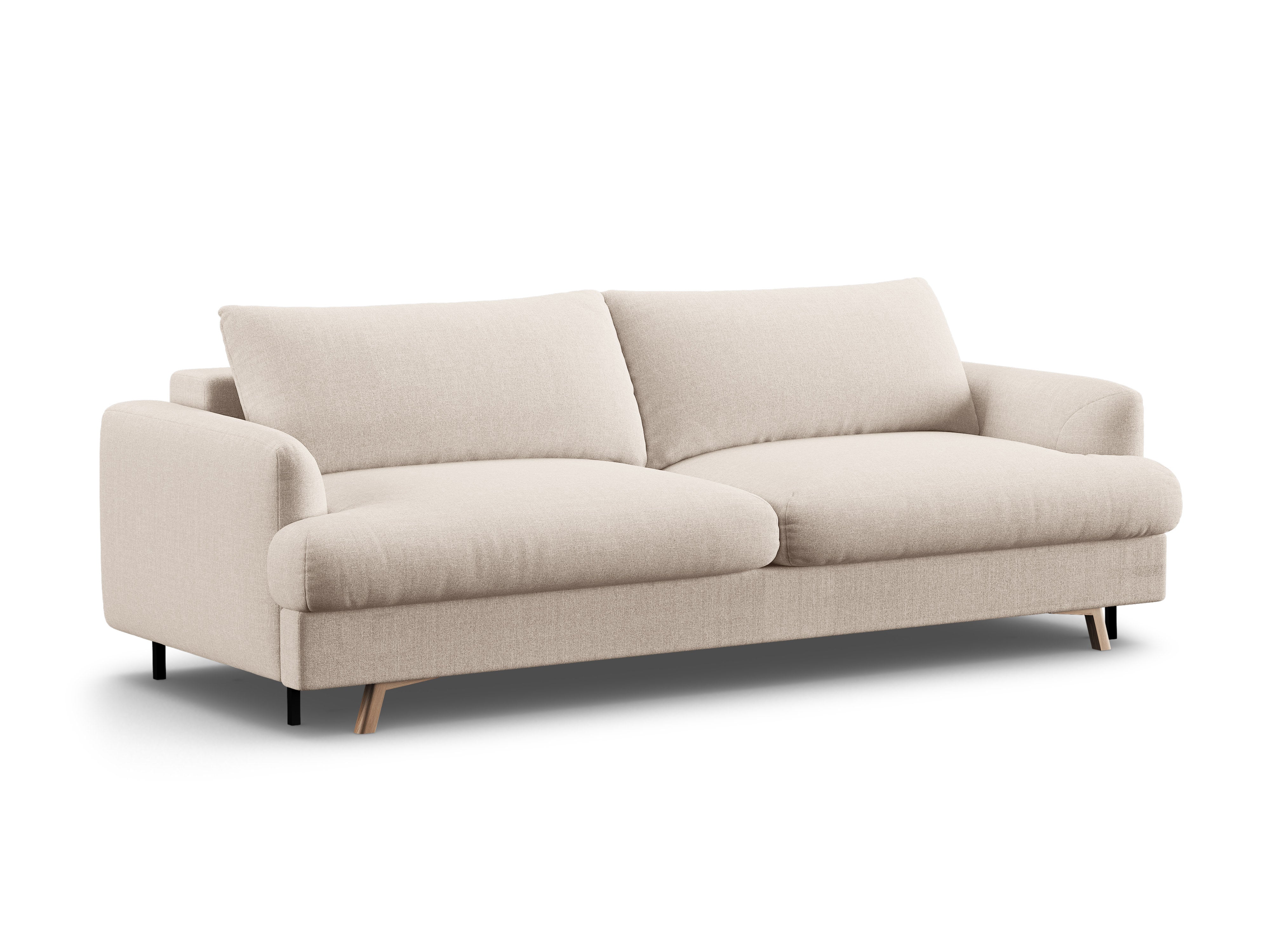 Sofa 3-Sitzer mit Schlaffunktion NAOMI beige