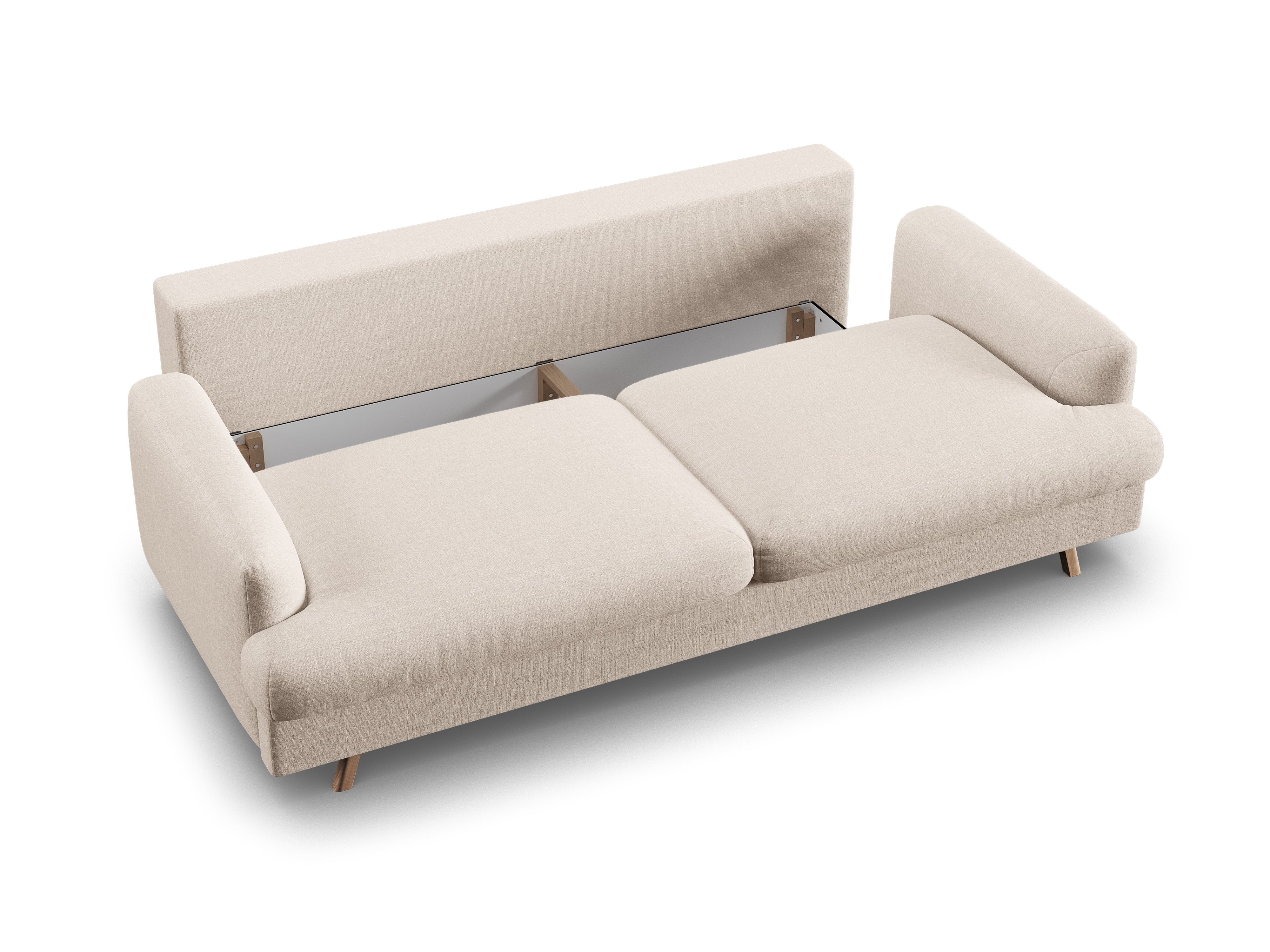 Sofa 3-Sitzer mit Schlaffunktion NAOMI beige